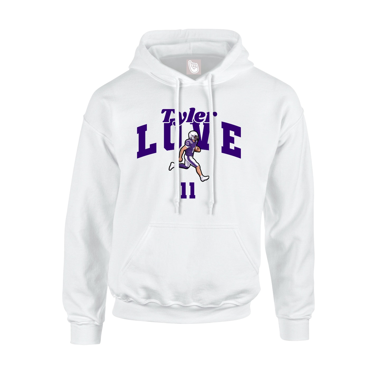 Hoodie — Signature Arch in White