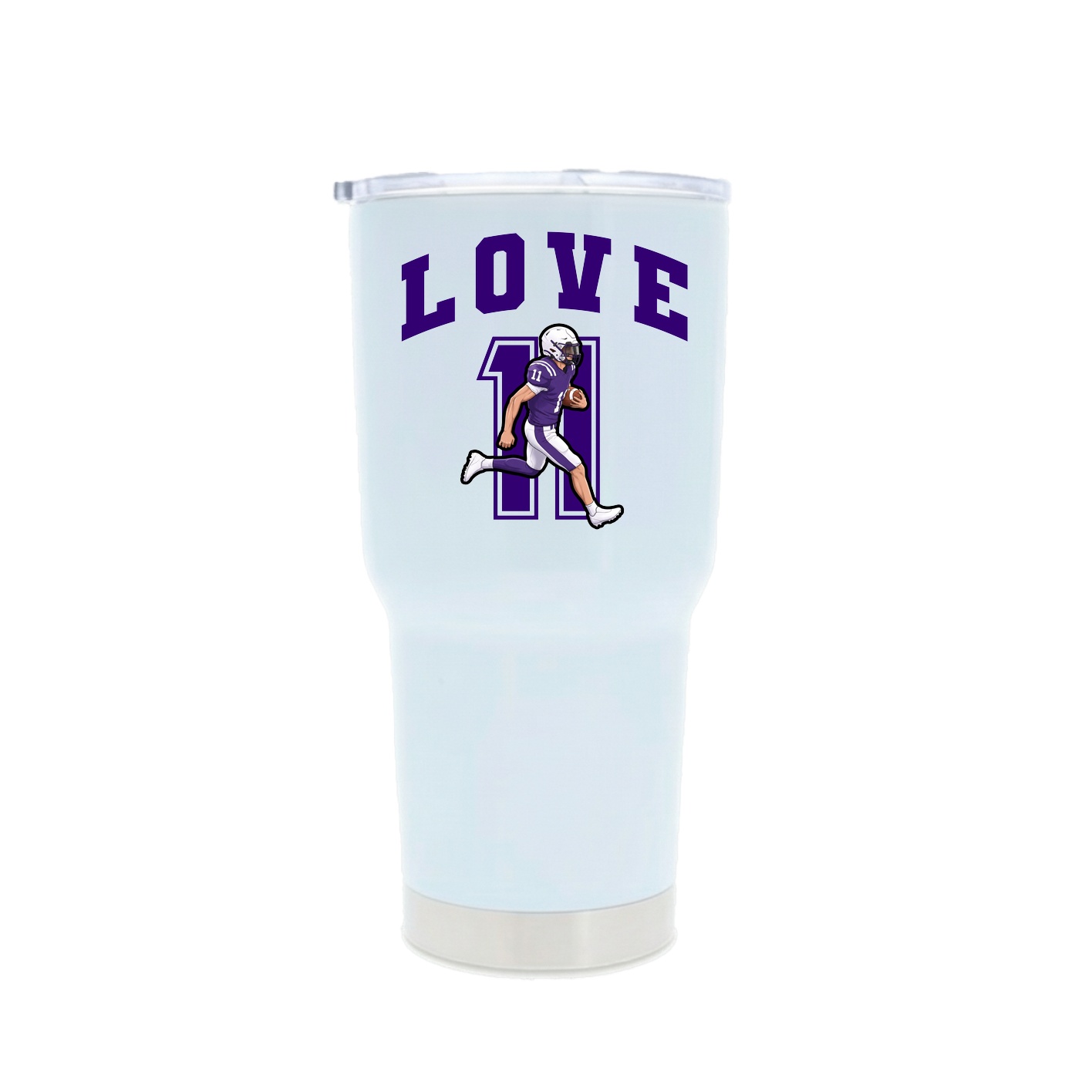 30oz Stainless Steel Tumbler — Number in White
