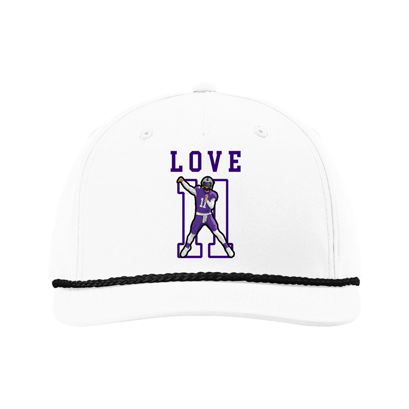 Five-Panel Classic Rope Cap — Shirsey in White