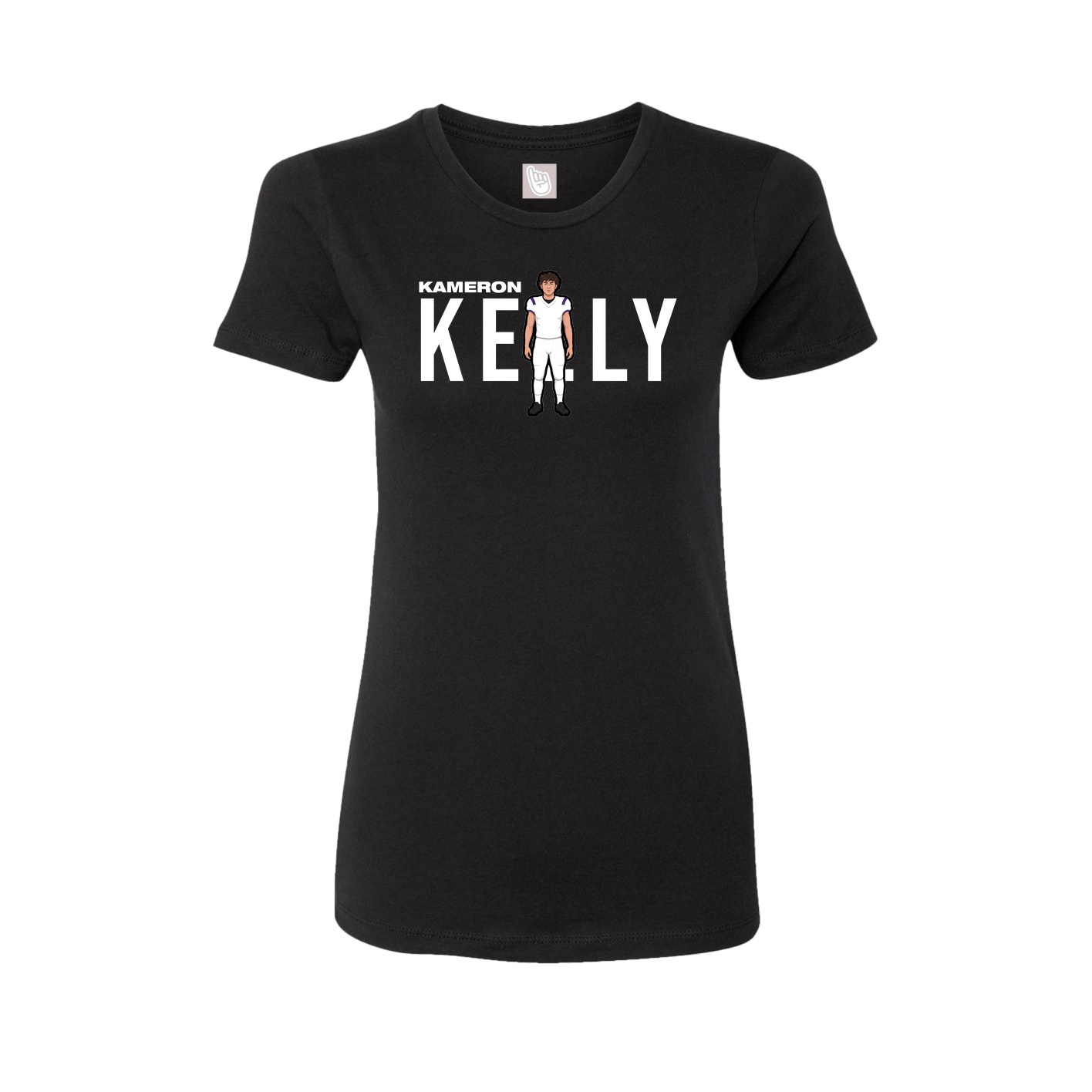Fitted Women's Tee — Player Name in Black