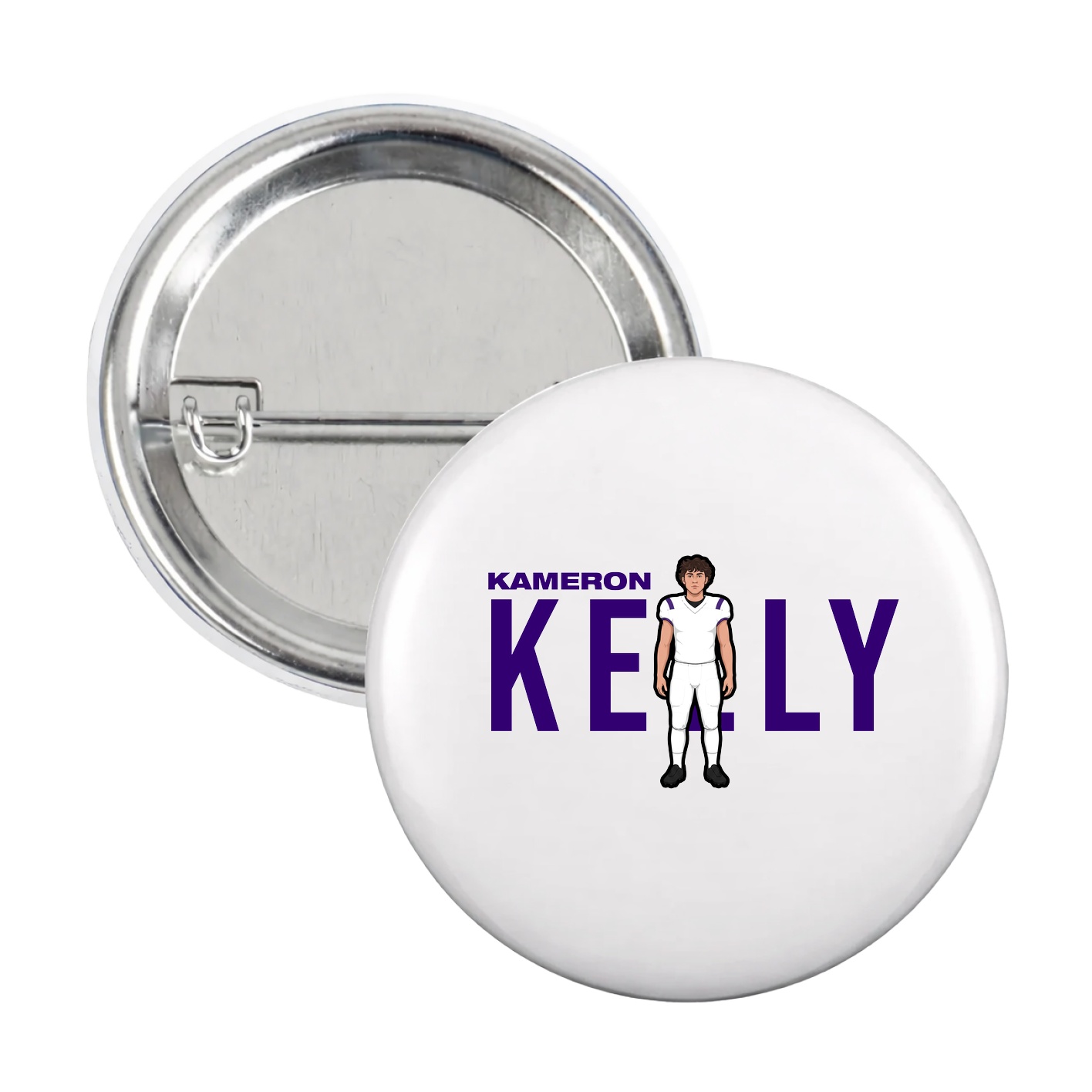 Game Day Button — Player Name in White