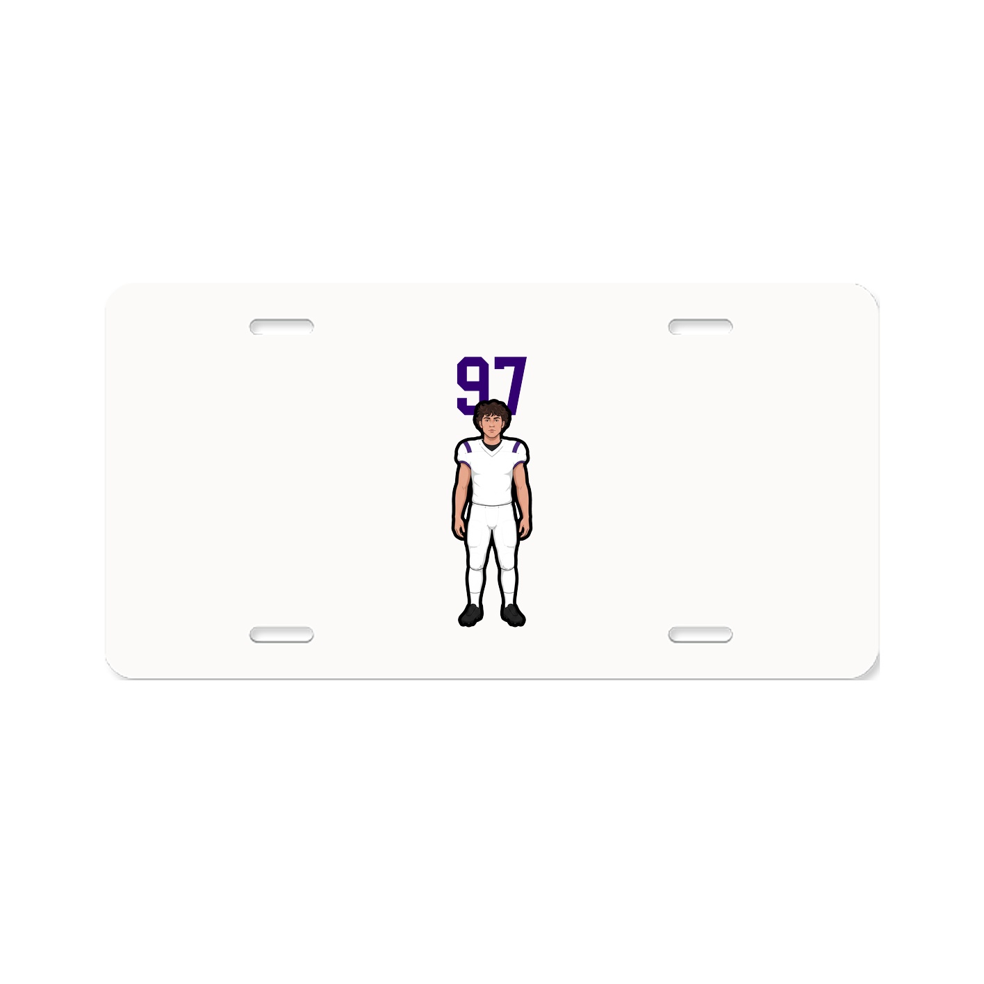 License Plate — Number Top in Classic