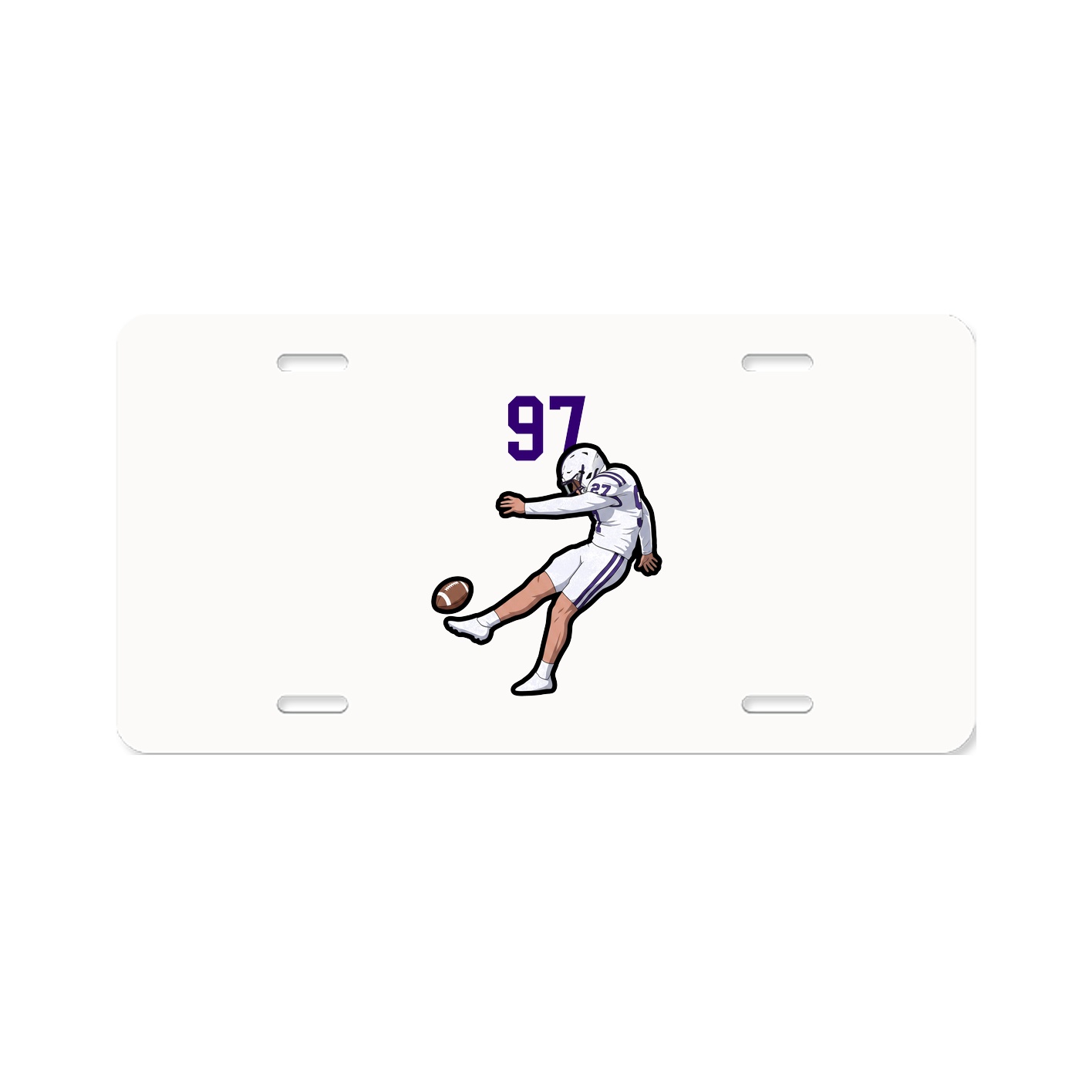 License Plate — Number Top in Classic