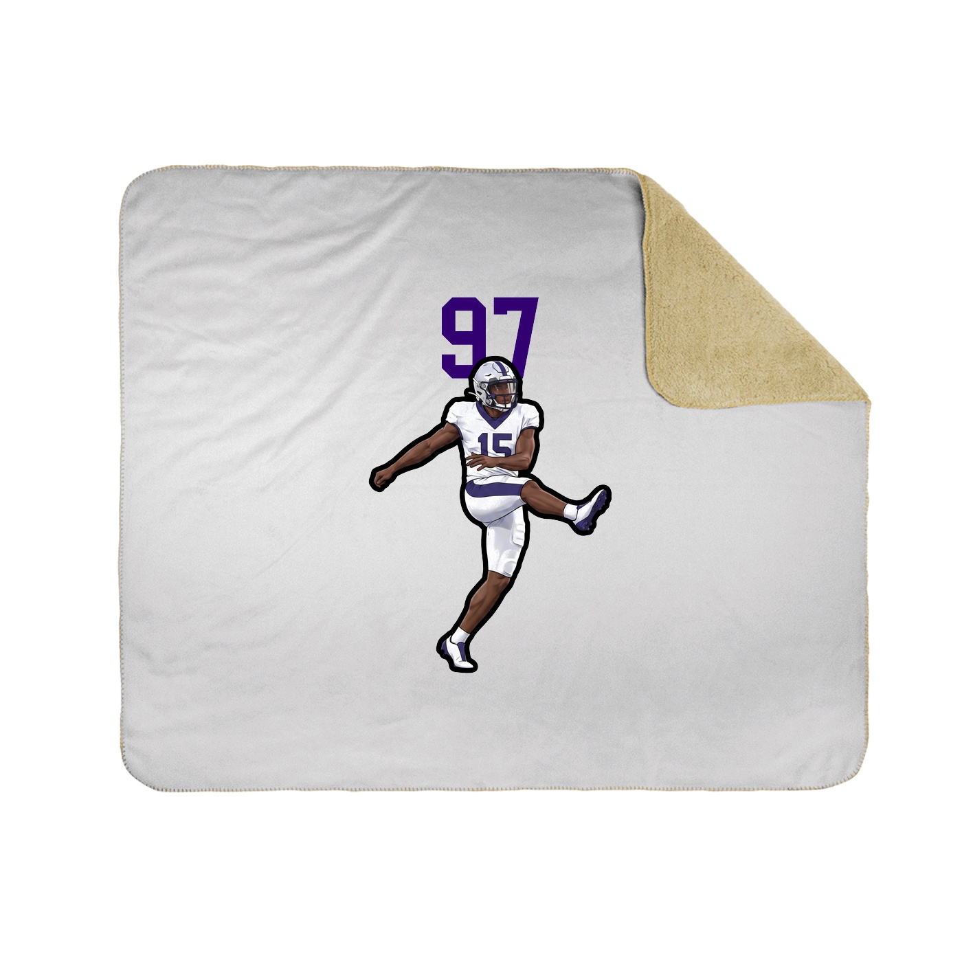 Throw Blanket — Number Top in White