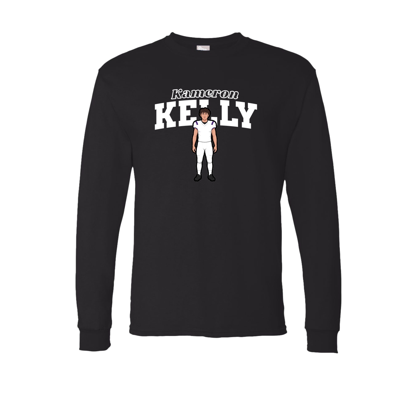 Long Sleeve Tee — Name Arch in Black