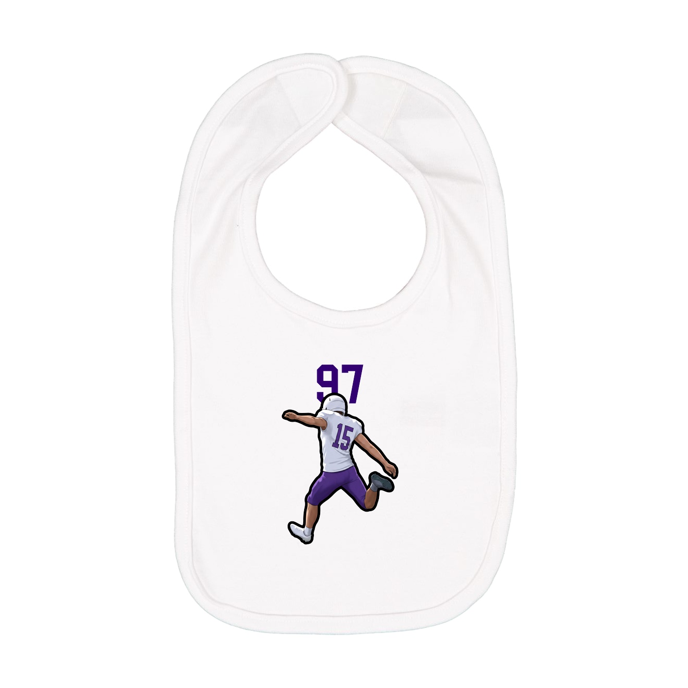 Infant Bib — Number Top in White
