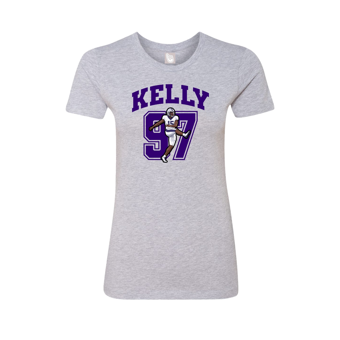Fitted Women's Tee — Number in Grey