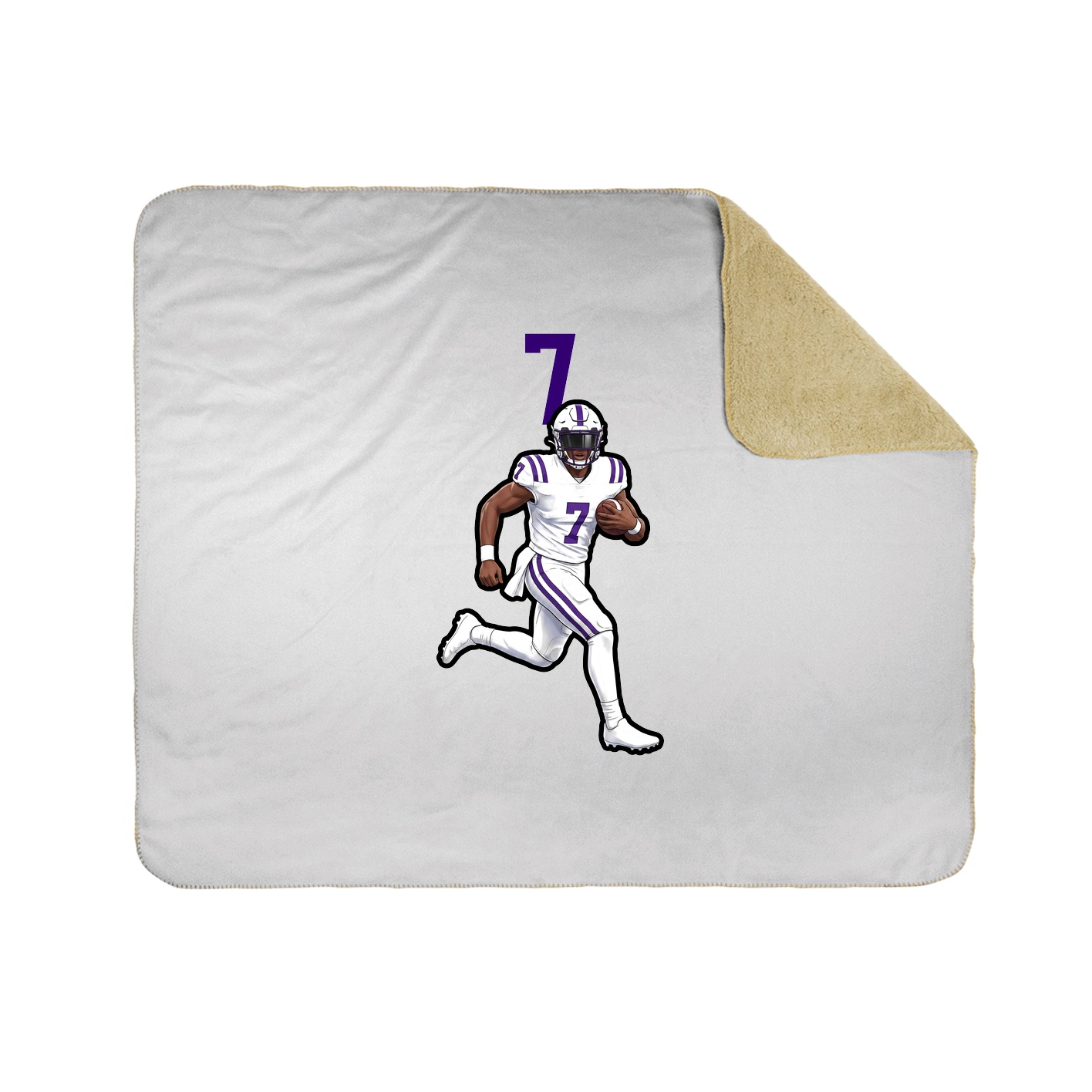 Throw Blanket — Number Top in White