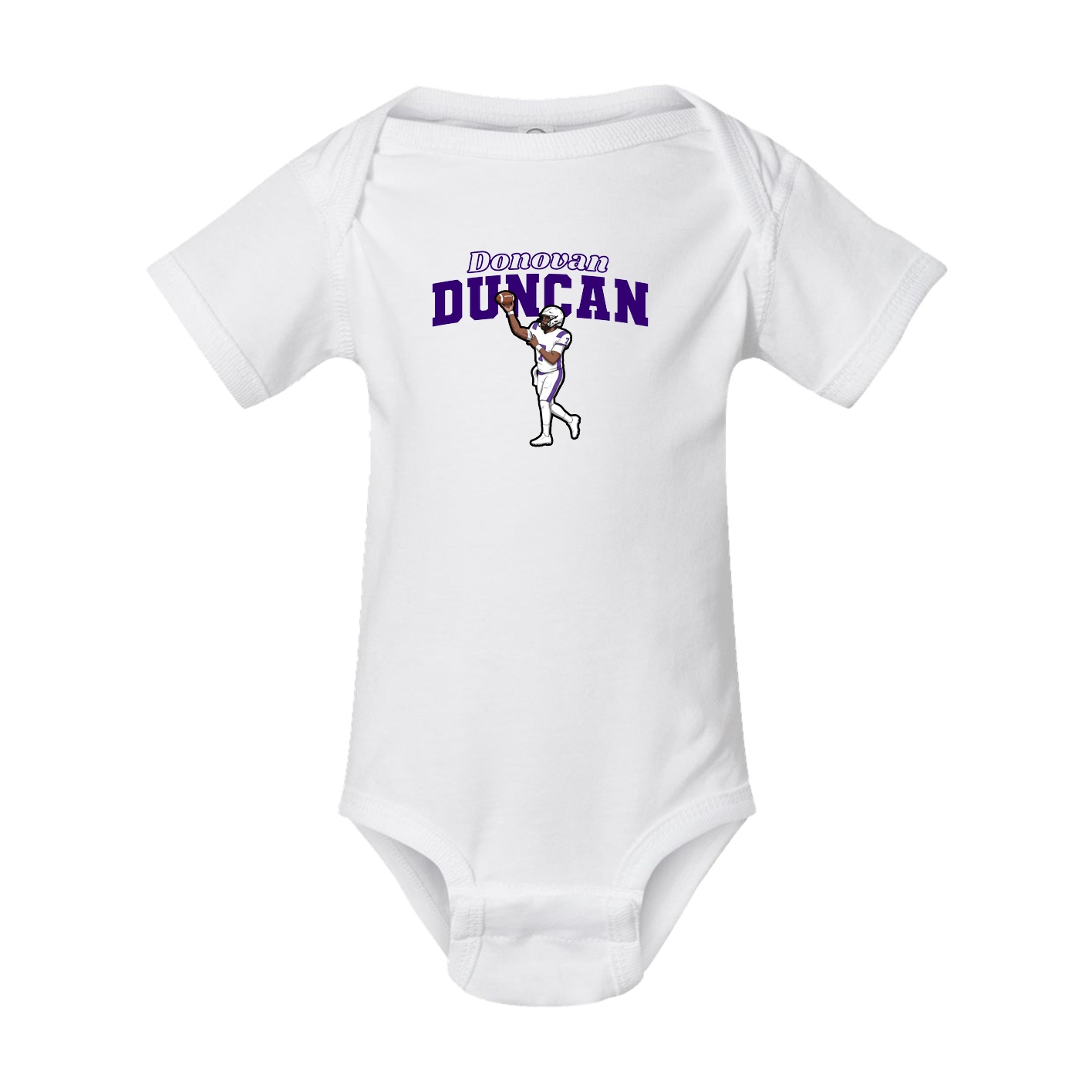 Baby Onesie — Name Arch in White