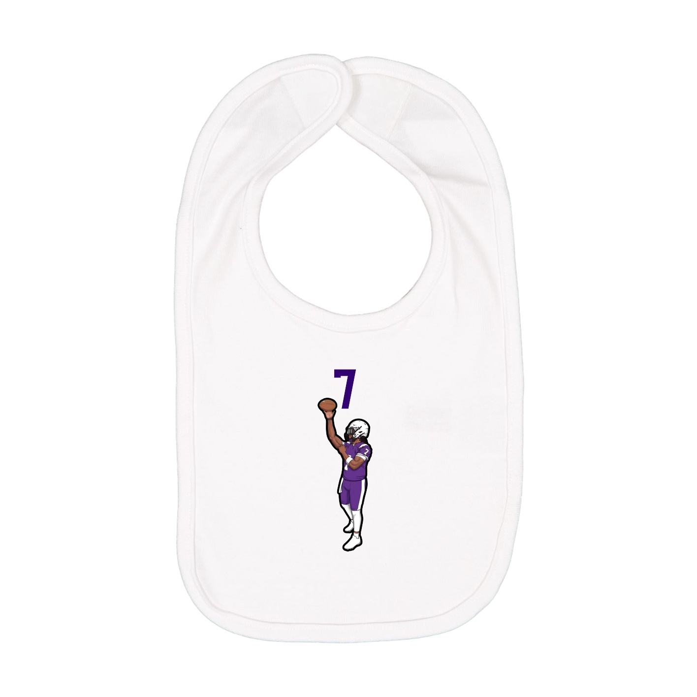 Infant Bib — Number Top in White