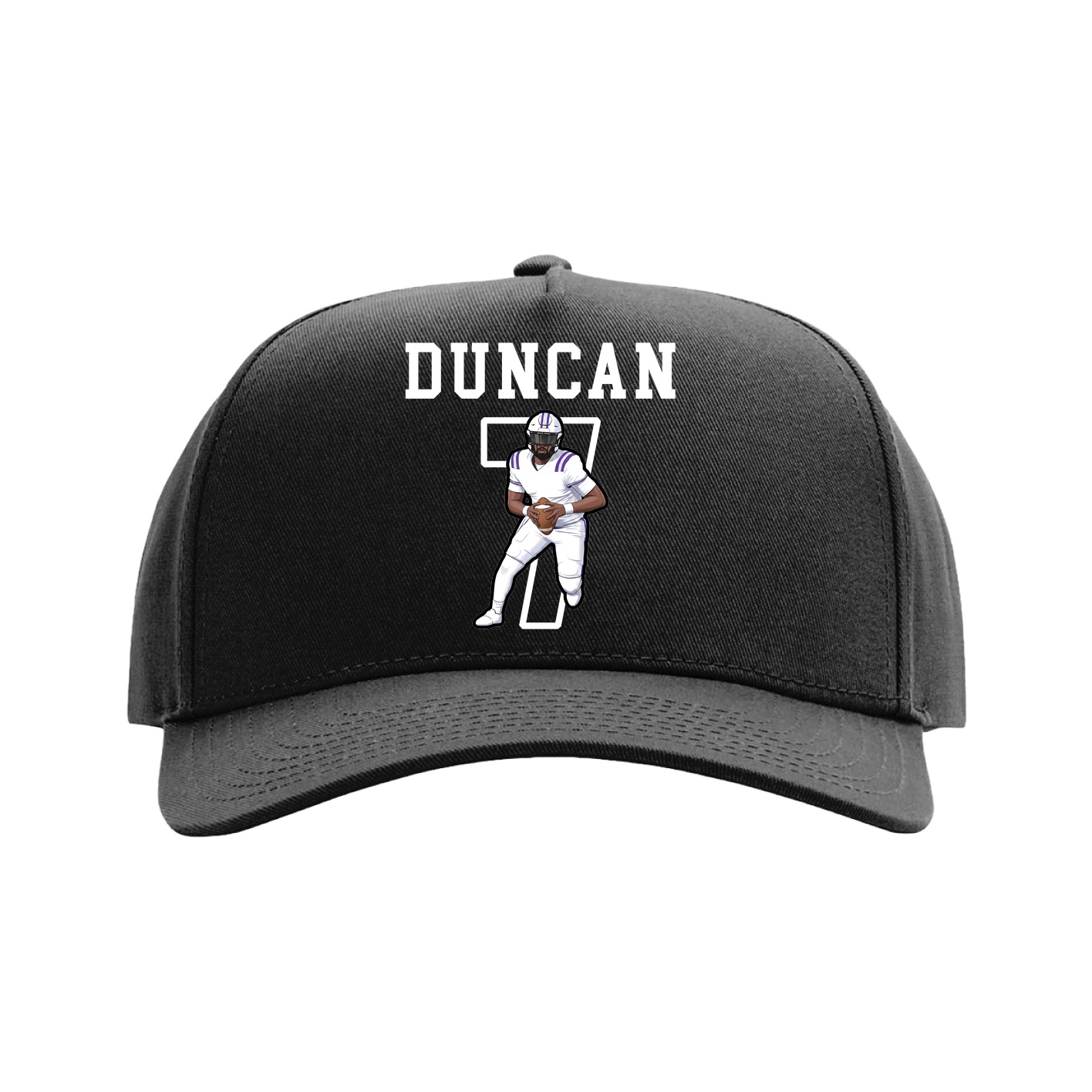Full Fabric Five-Panel Champ Cap — Shirsey in Black