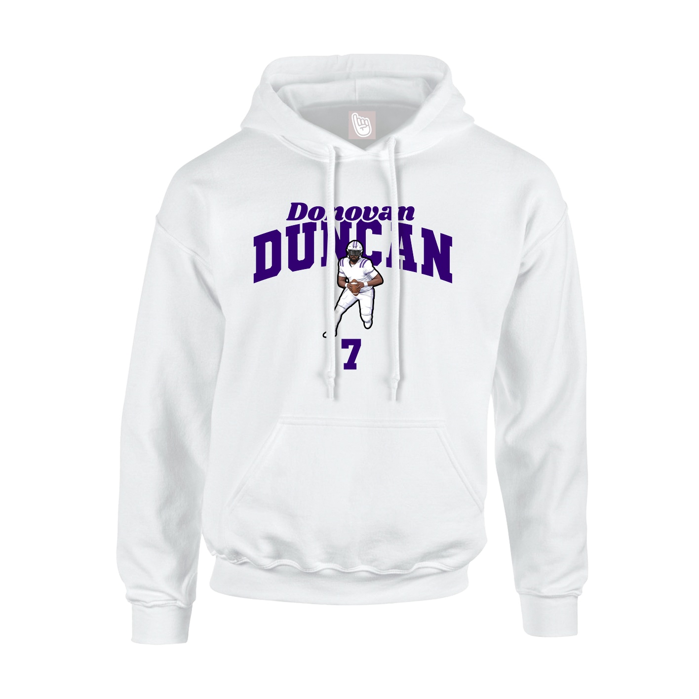 Hoodie — Signature Arch in White