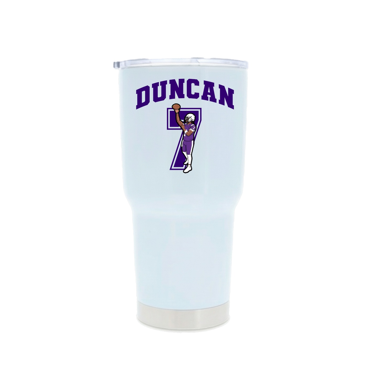 30oz Stainless Steel Tumbler — Number in White