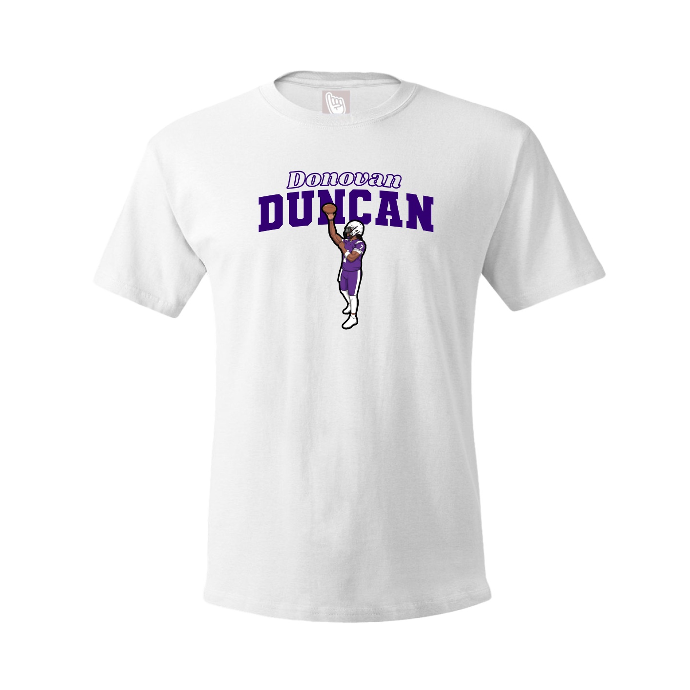 Youth Tee — Name Arch in White