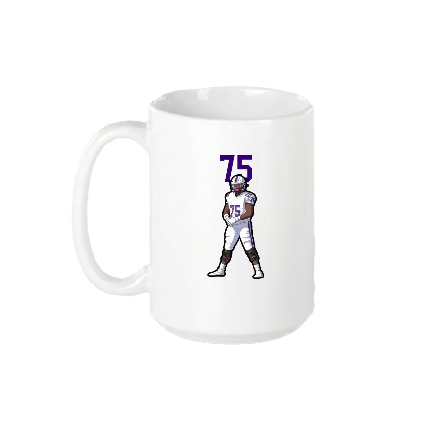 15oz Coffee Mug — Number Top in White