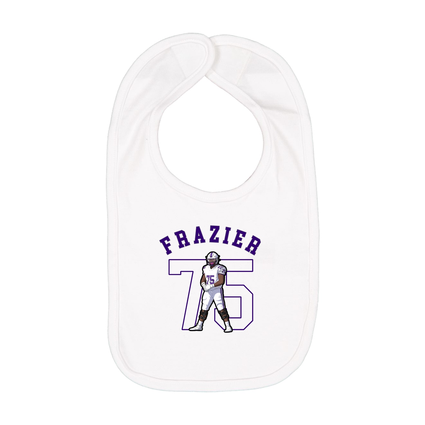 Infant Bib — Shirsey Arch in White