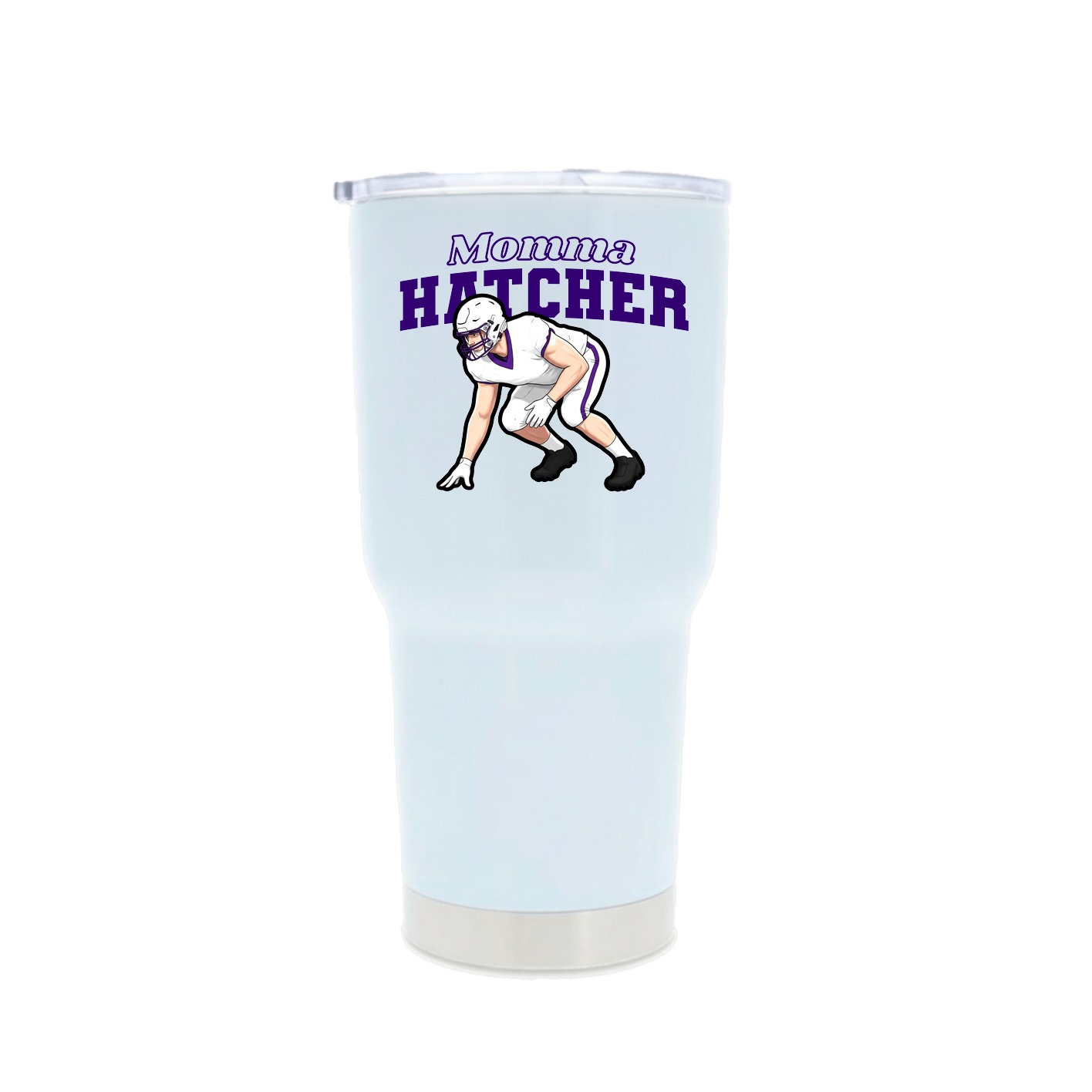30oz Stainless Steel Tumbler — Mothers Day Block in White