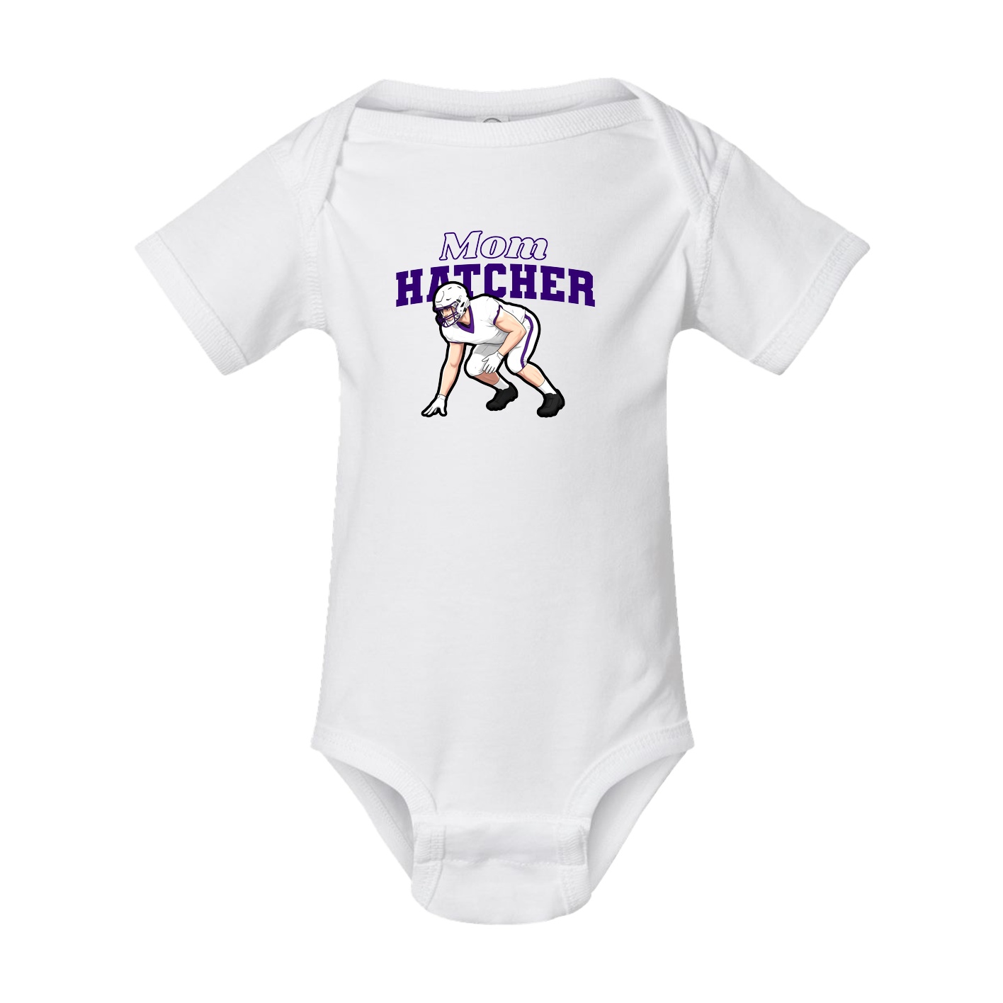 Baby Onesie — Mothers Day Block in White