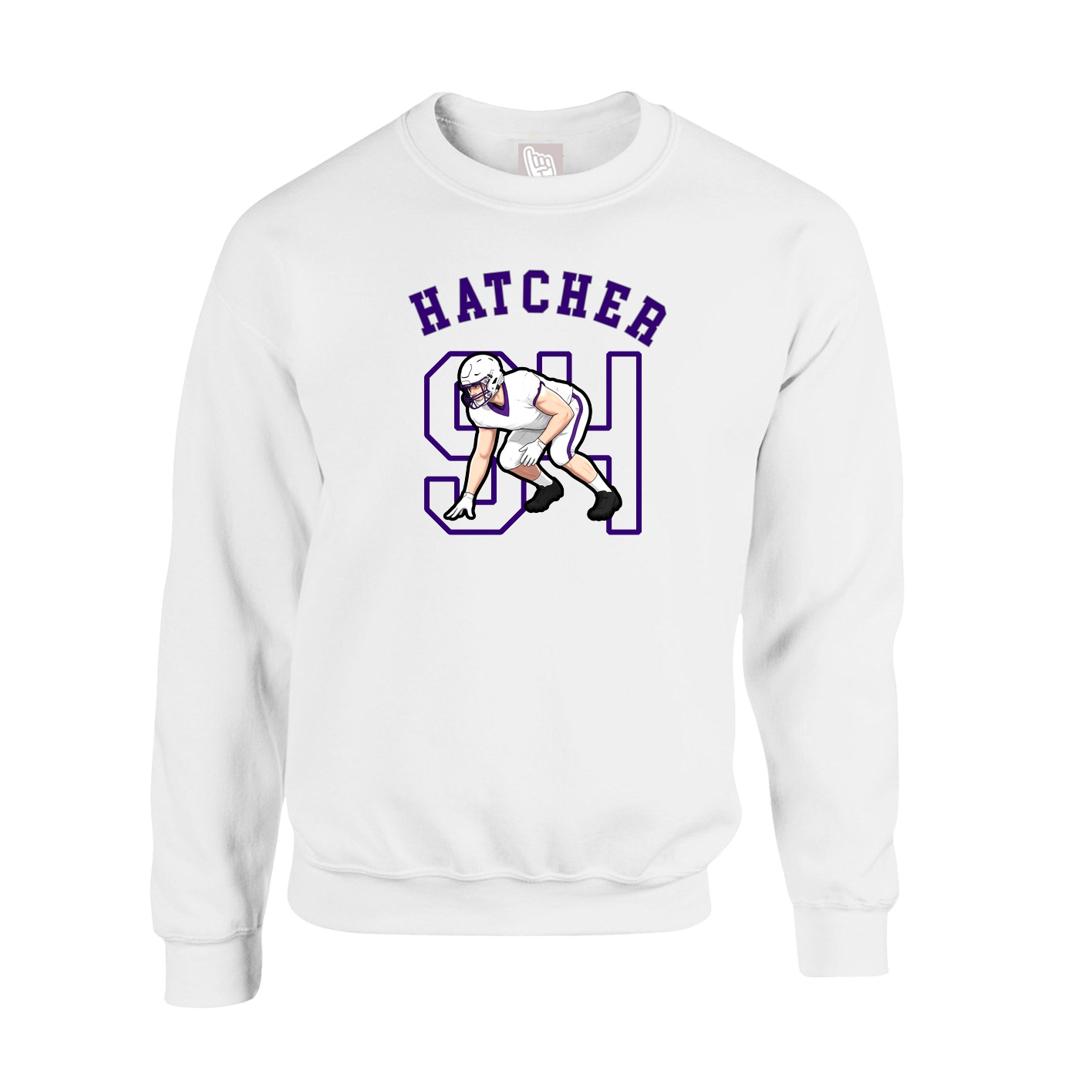 Fleece Crew — Shirsey Arch in White