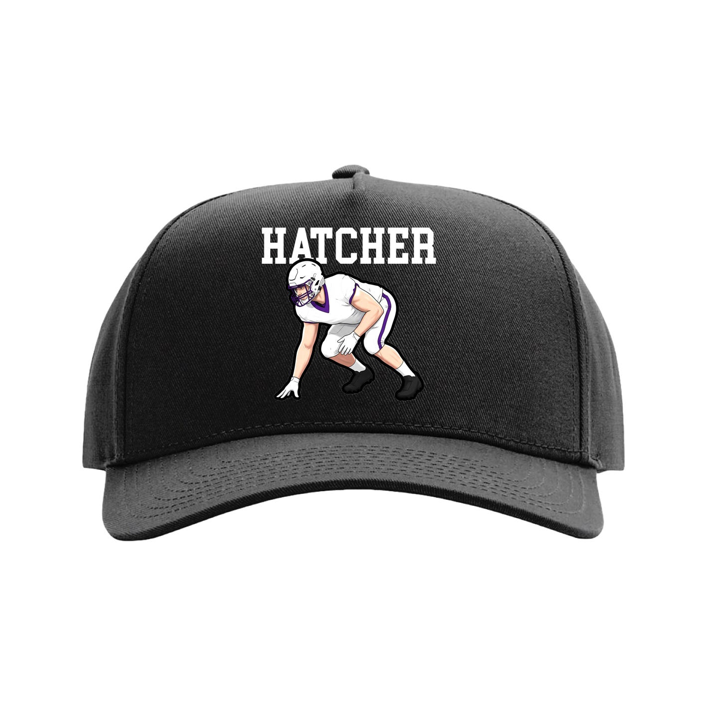 Full Fabric Five-Panel Champ Cap — Shirsey in Black