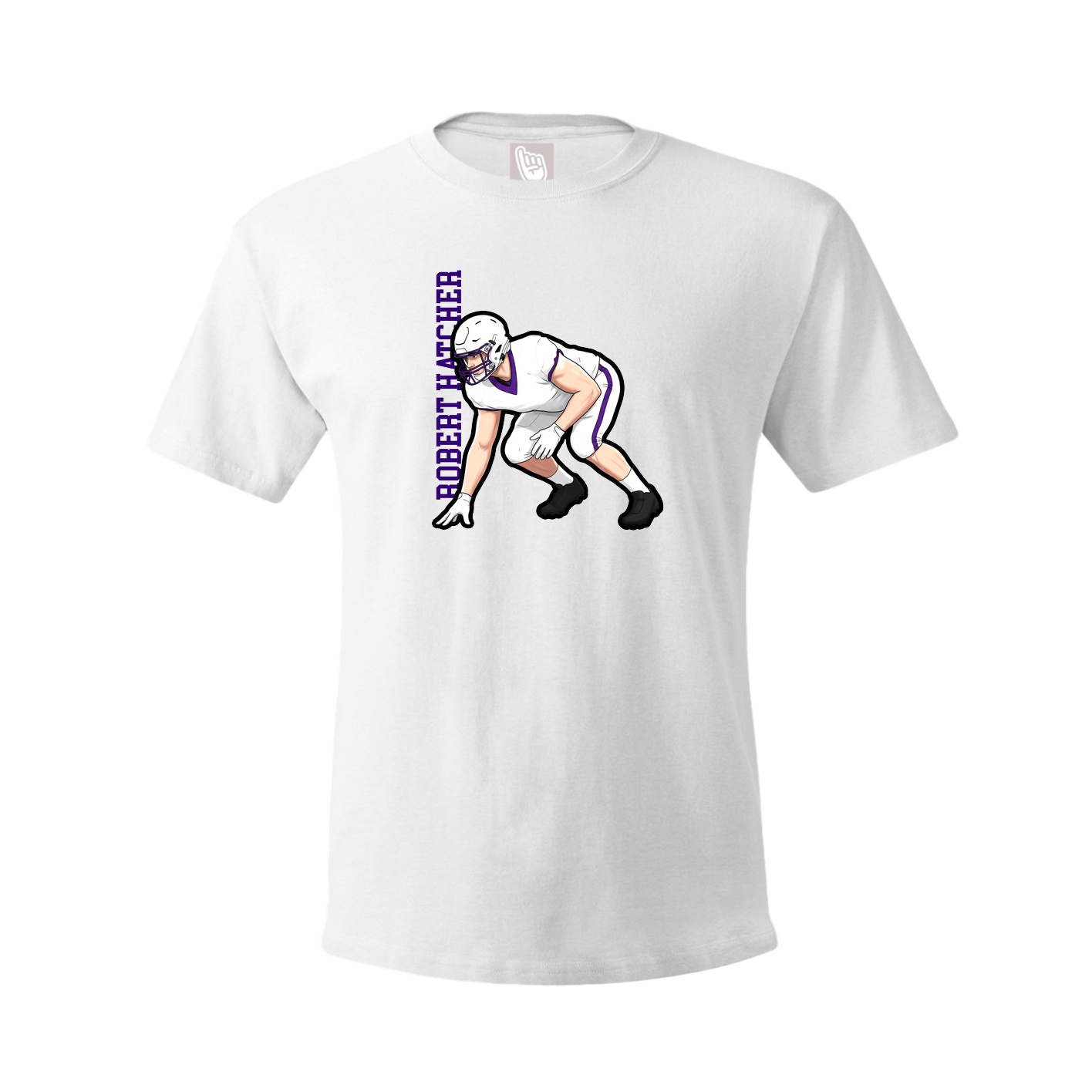 Tee — Name Vertical in White
