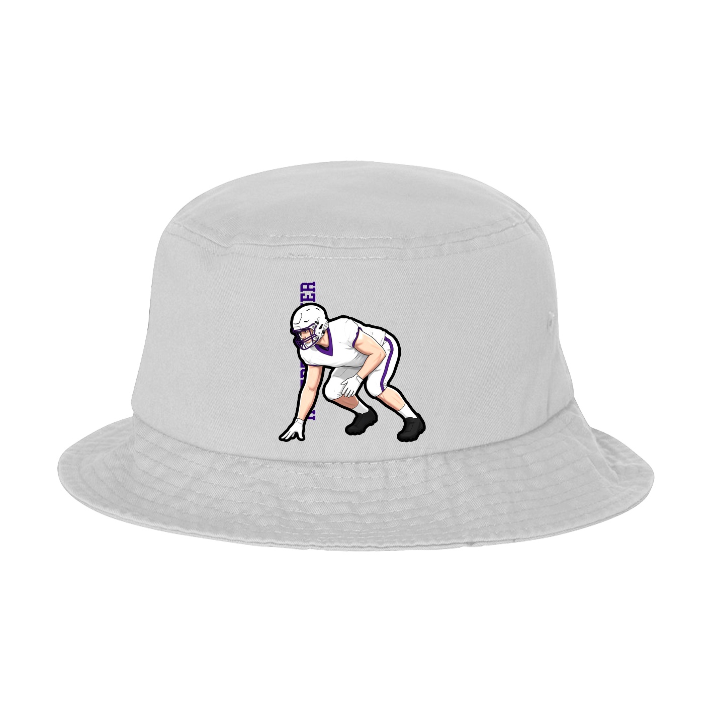 Bucket Cap — Name Vertical in White