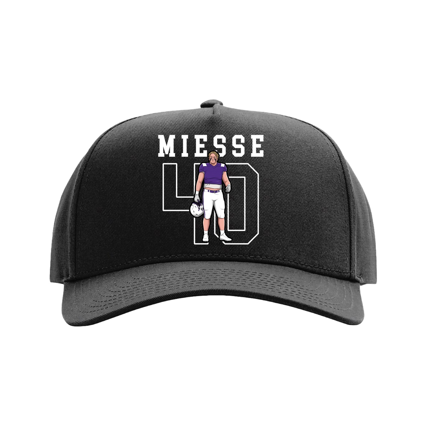 Full Fabric Five-Panel Champ Cap — Shirsey in Black