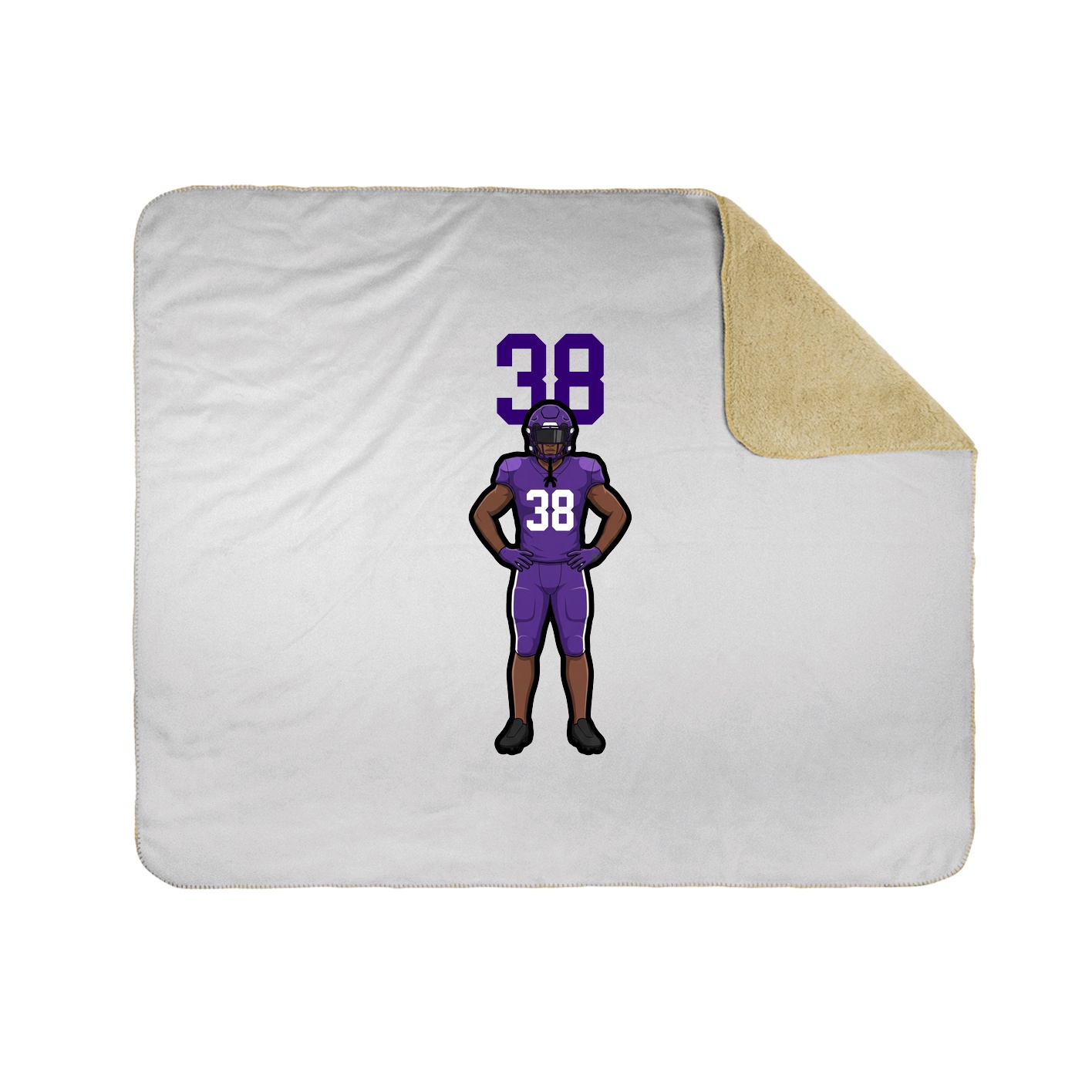 Throw Blanket — Number Top in White