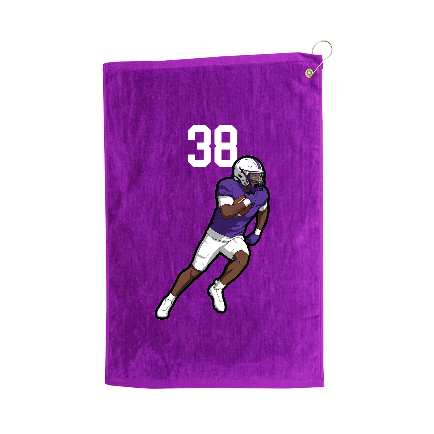 Golf Towel — Number Top in Purple