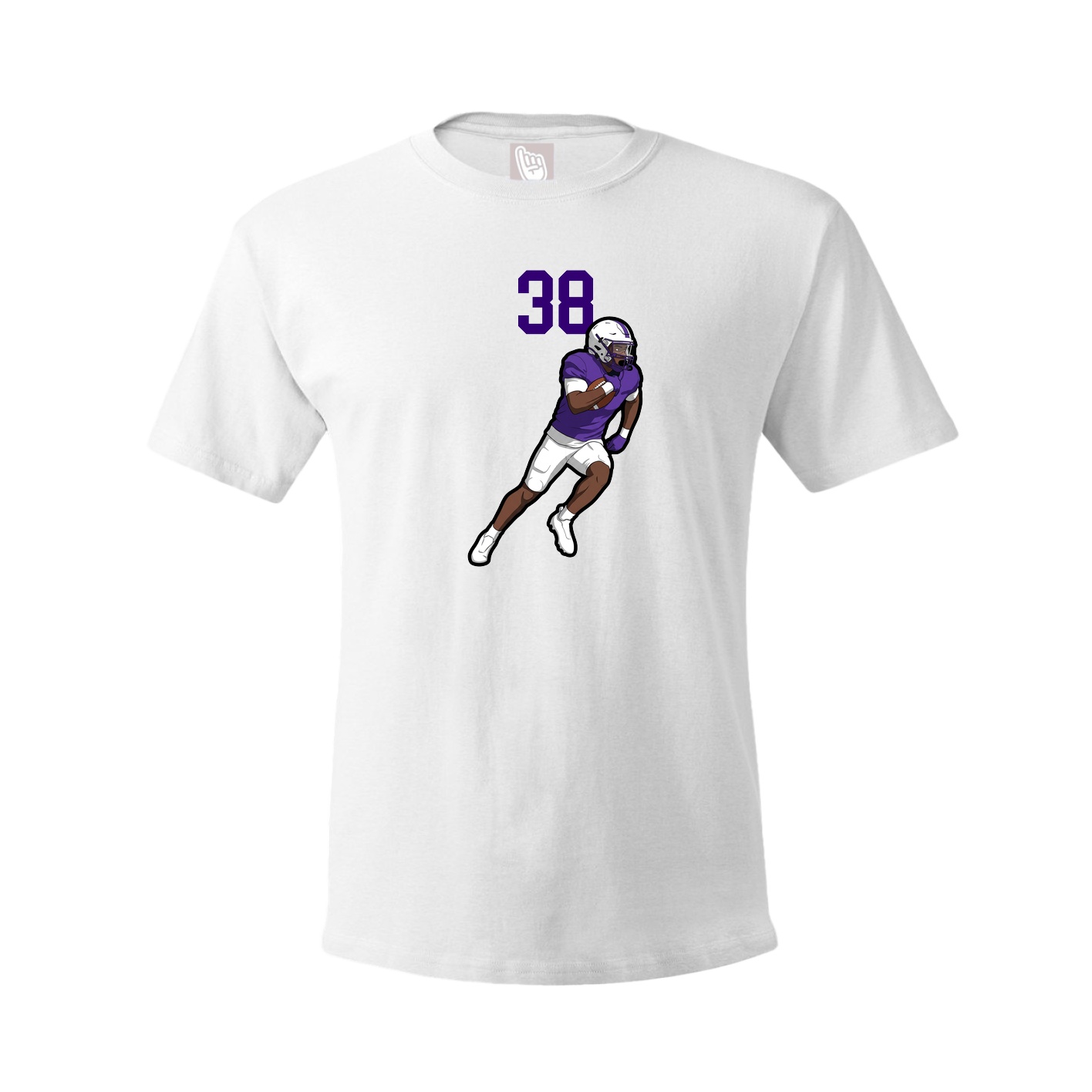 Youth Tee — Number Top in White