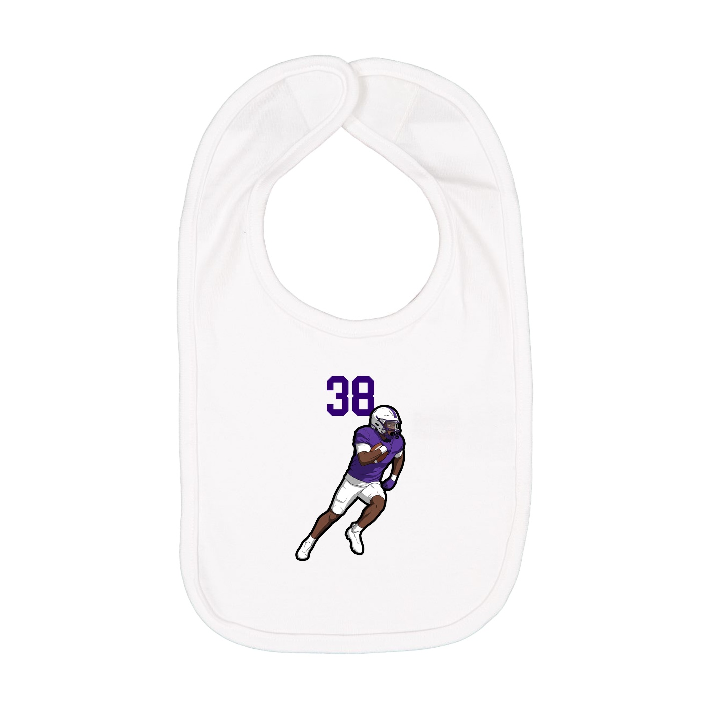 Infant Bib — Number Top in White