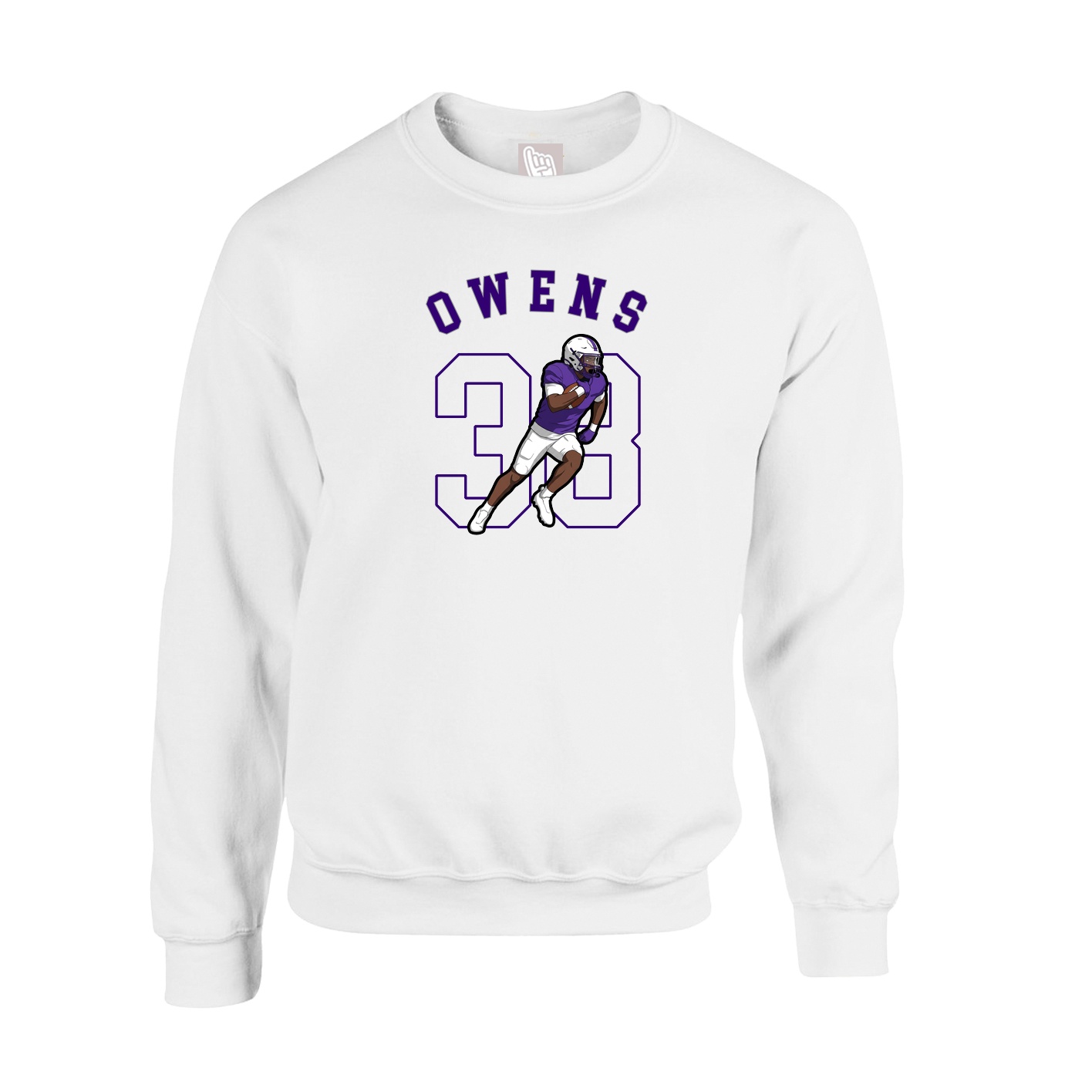 Fleece Crew — Shirsey Arch in White
