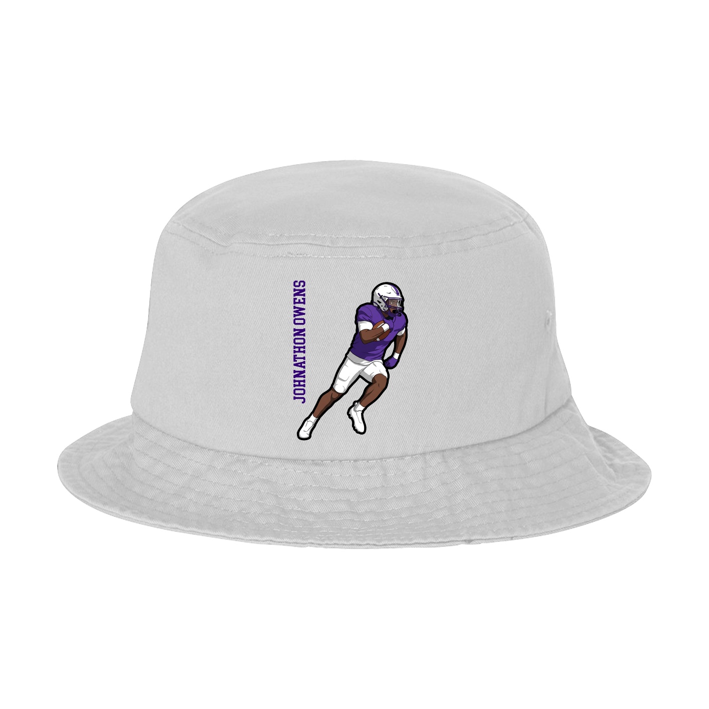 Bucket Cap — Name Vertical in White