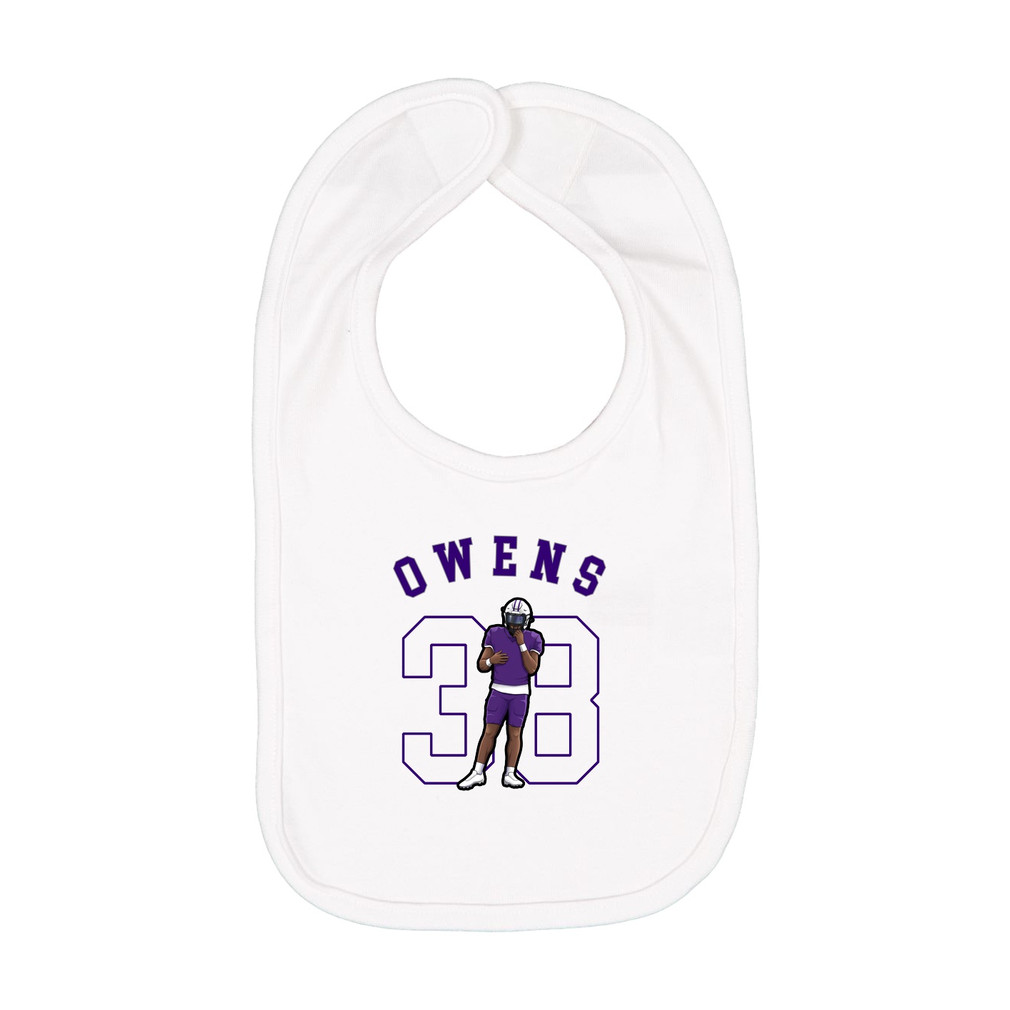Infant Bib — Shirsey Arch in White