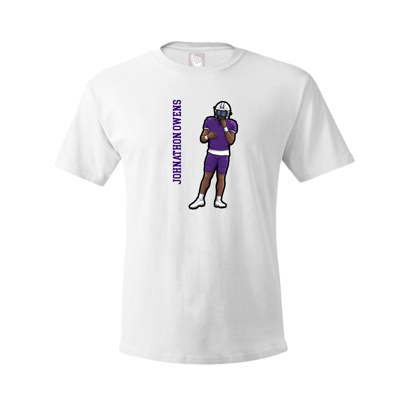 Youth Tee — Name Vertical in White