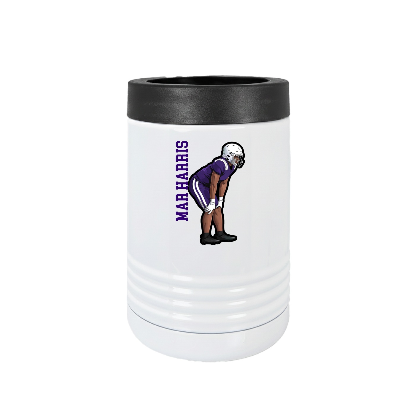Beverage Holder — Name Vertical in White