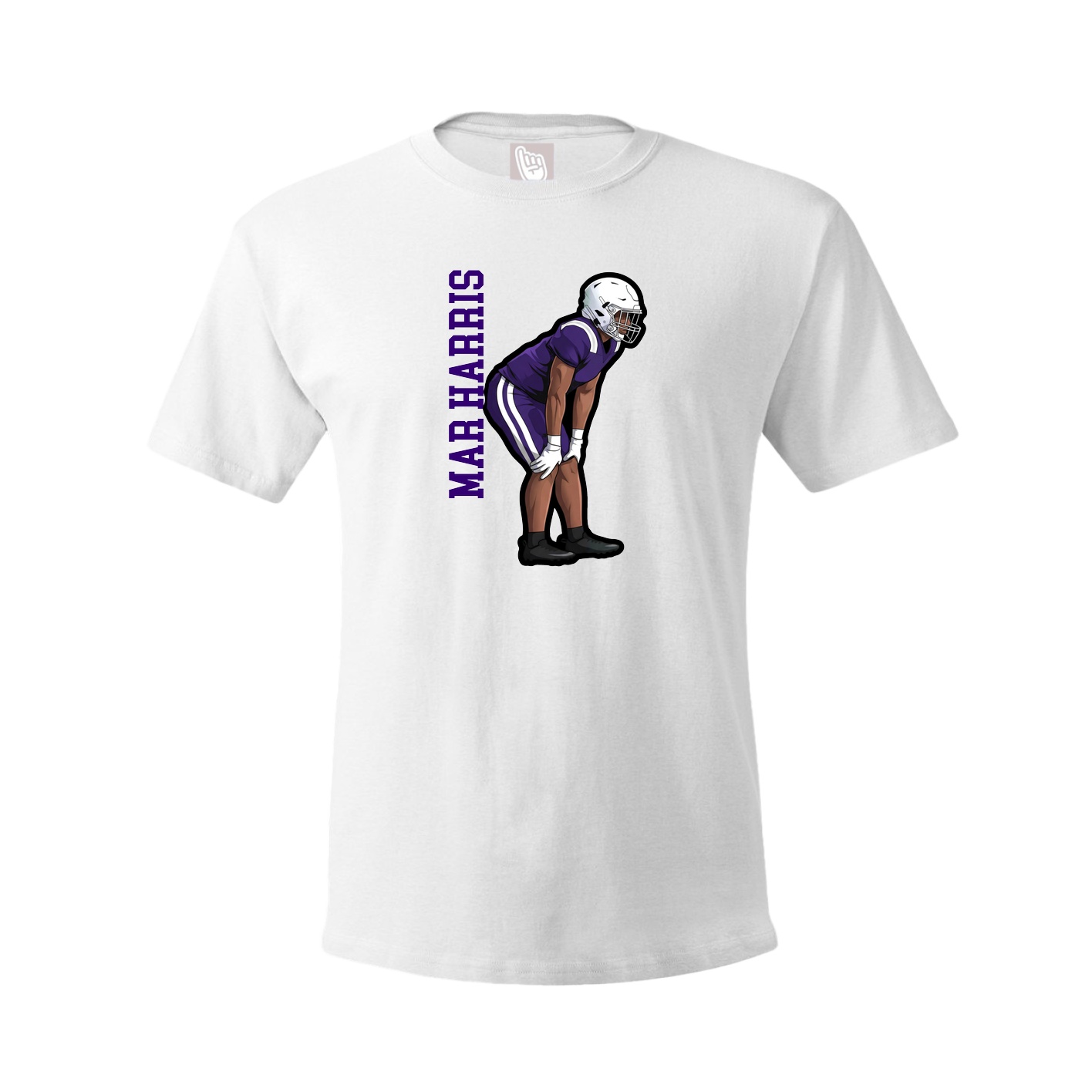 Tee — Name Vertical in White