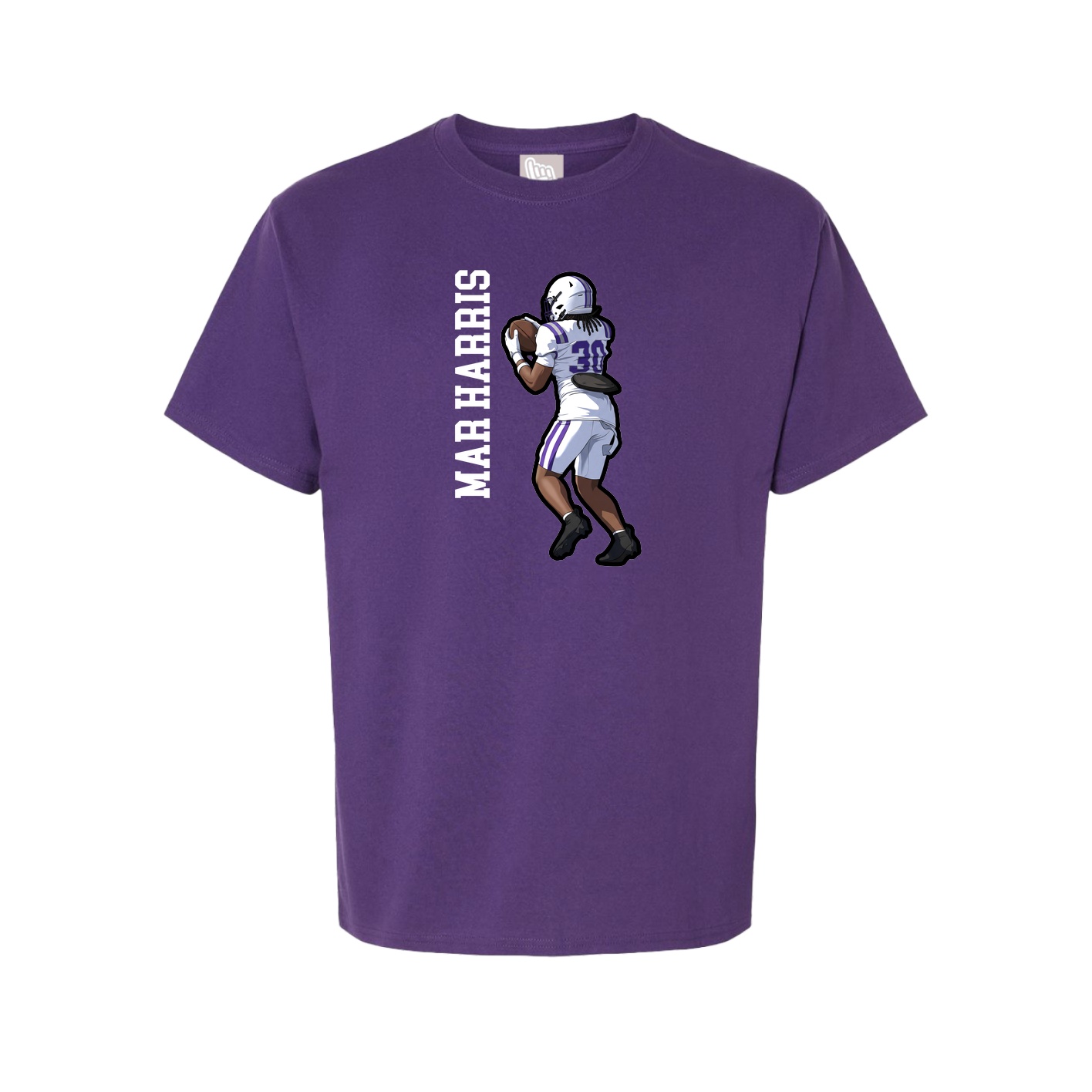 Tee — Name Vertical in Purple