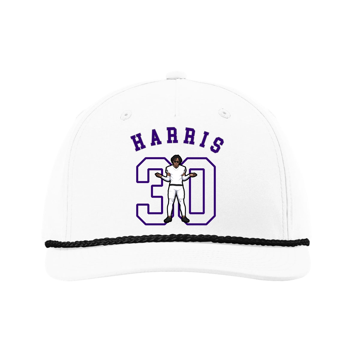 Five-Panel Classic Rope Cap — Shirsey Arch in White