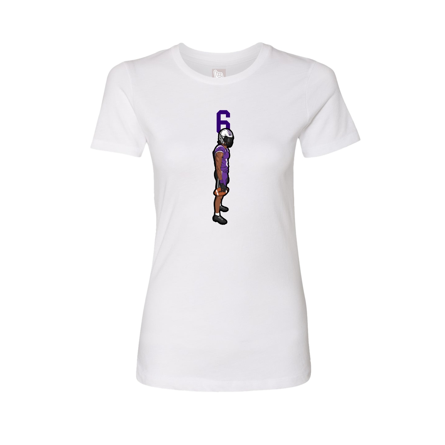 Fitted Women's Tee — Number Top in White