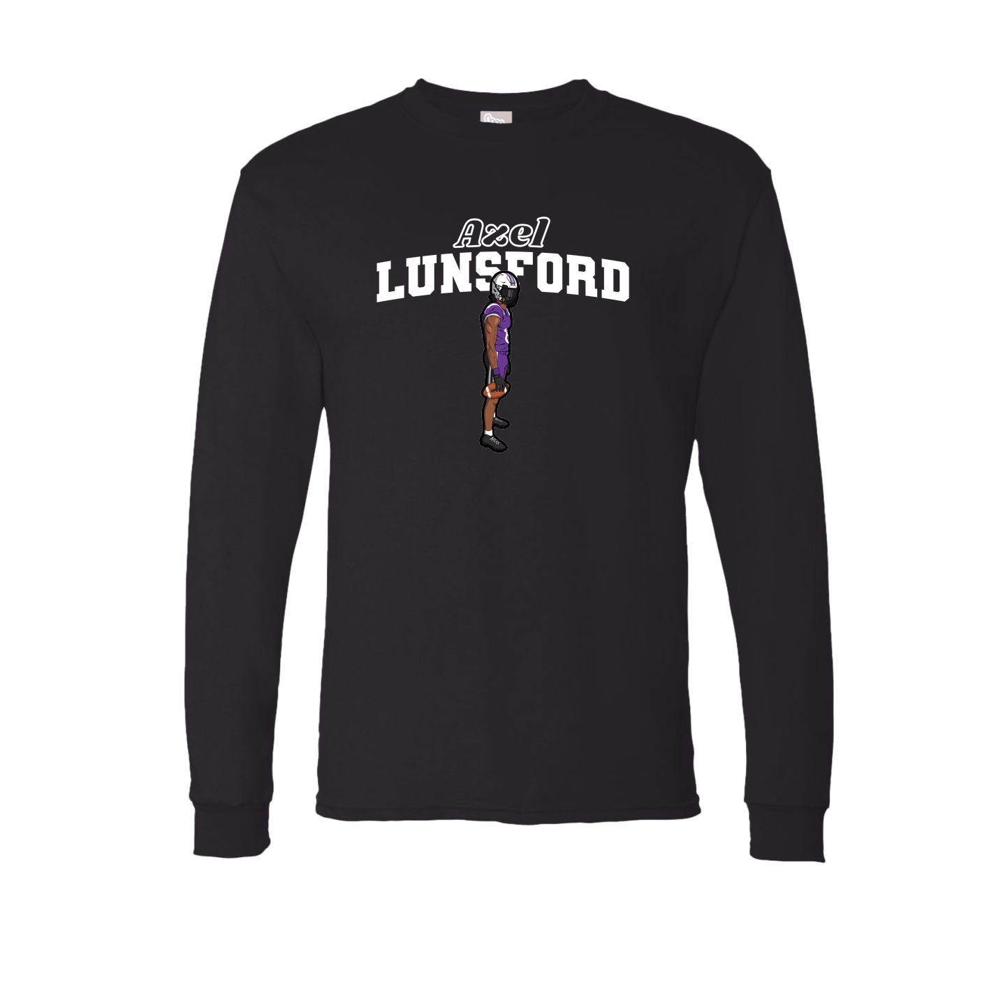 Long Sleeve Tee — Name Arch in Black