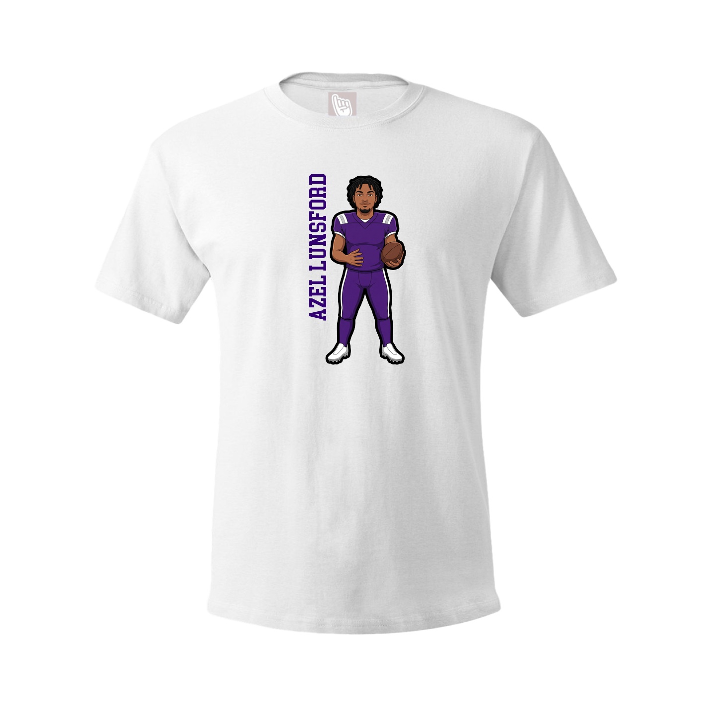 Tee — Name Vertical in White