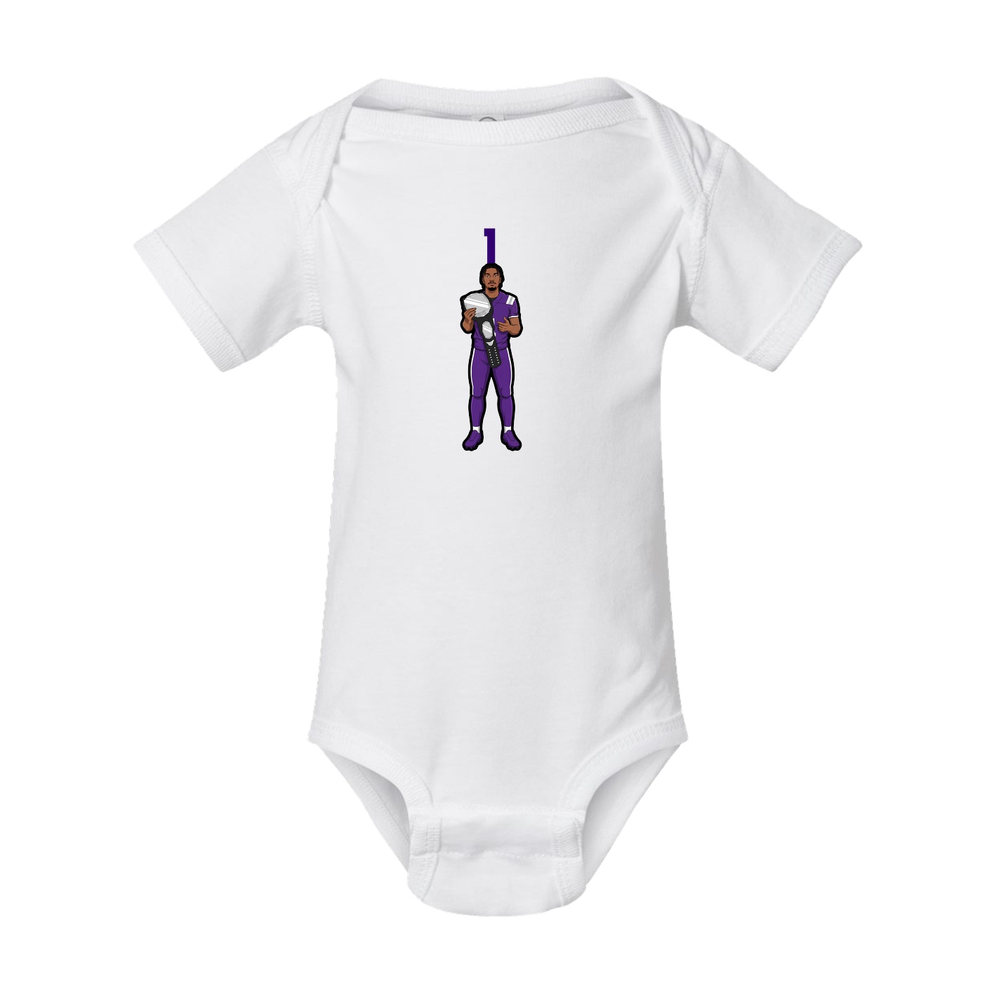 Baby Onesie — Number Top in White