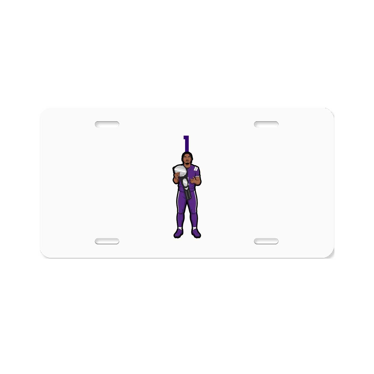 License Plate — Number Top in Classic