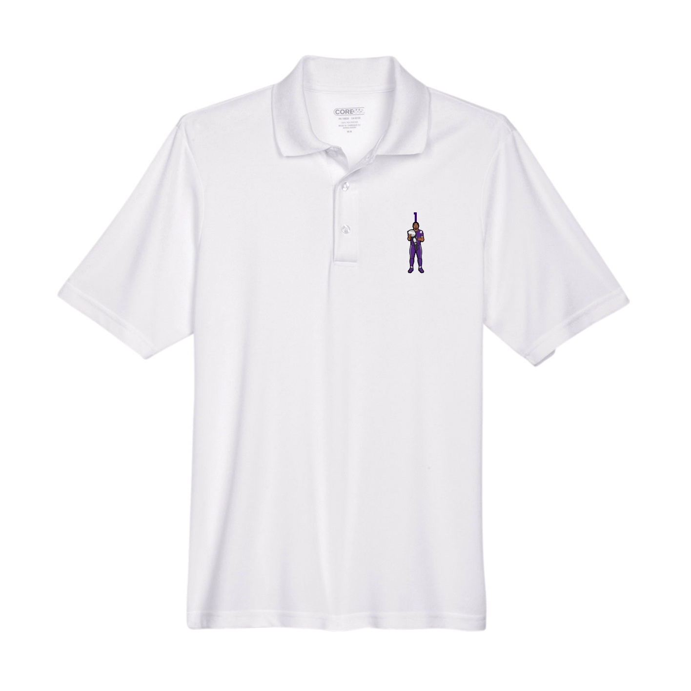 Performance Polo — Number Top in White