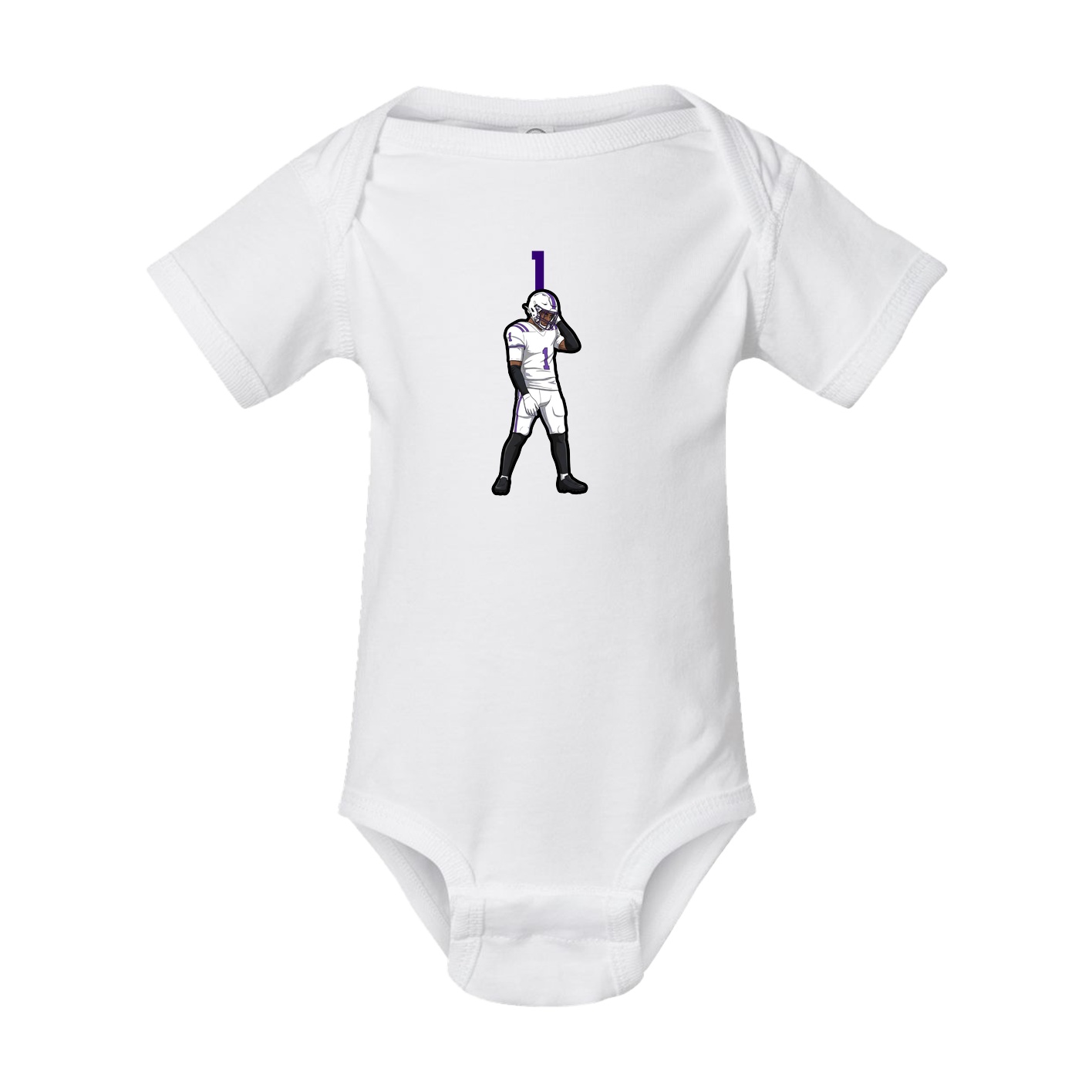 Baby Onesie — Number Top in White