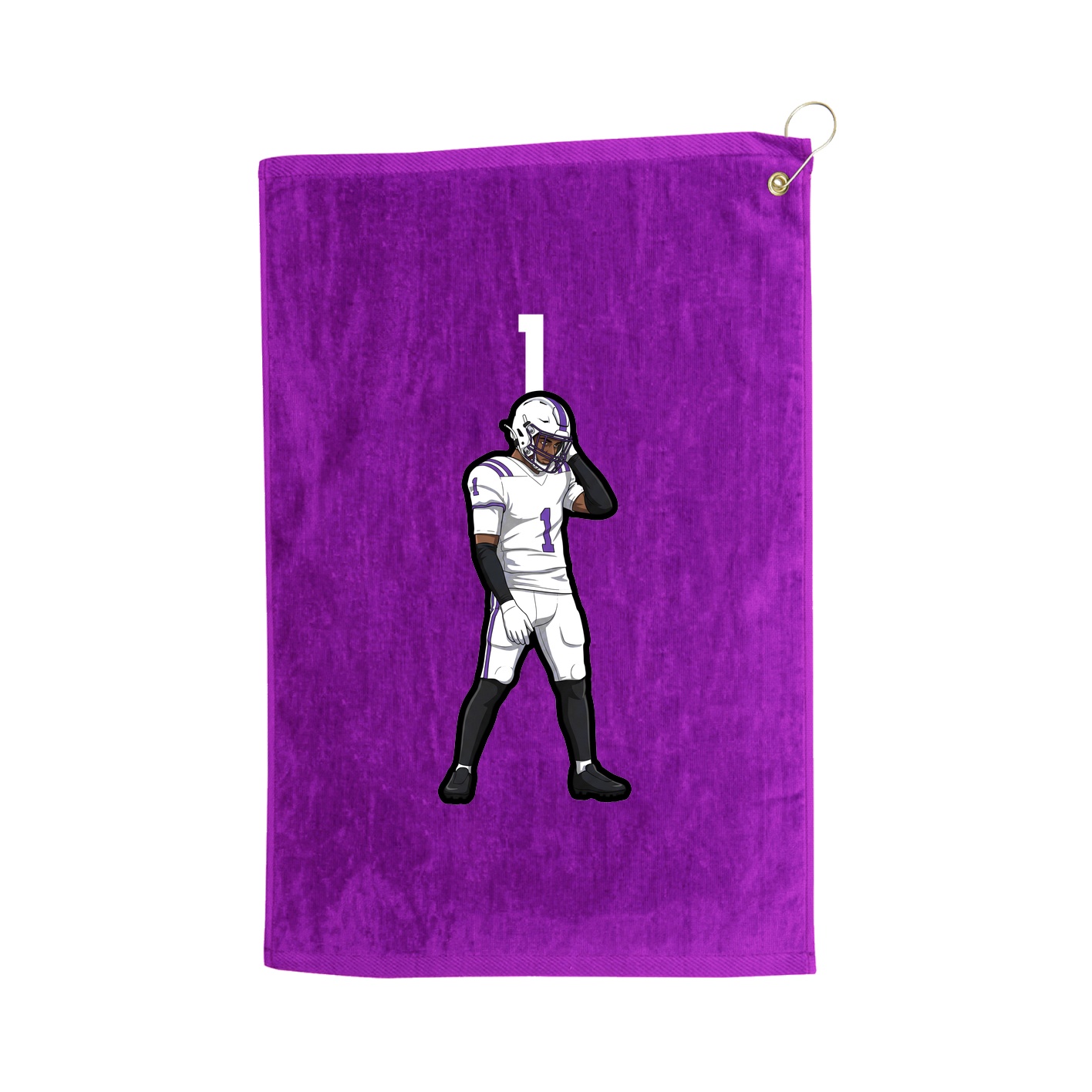 Golf Towel — Number Top in Purple