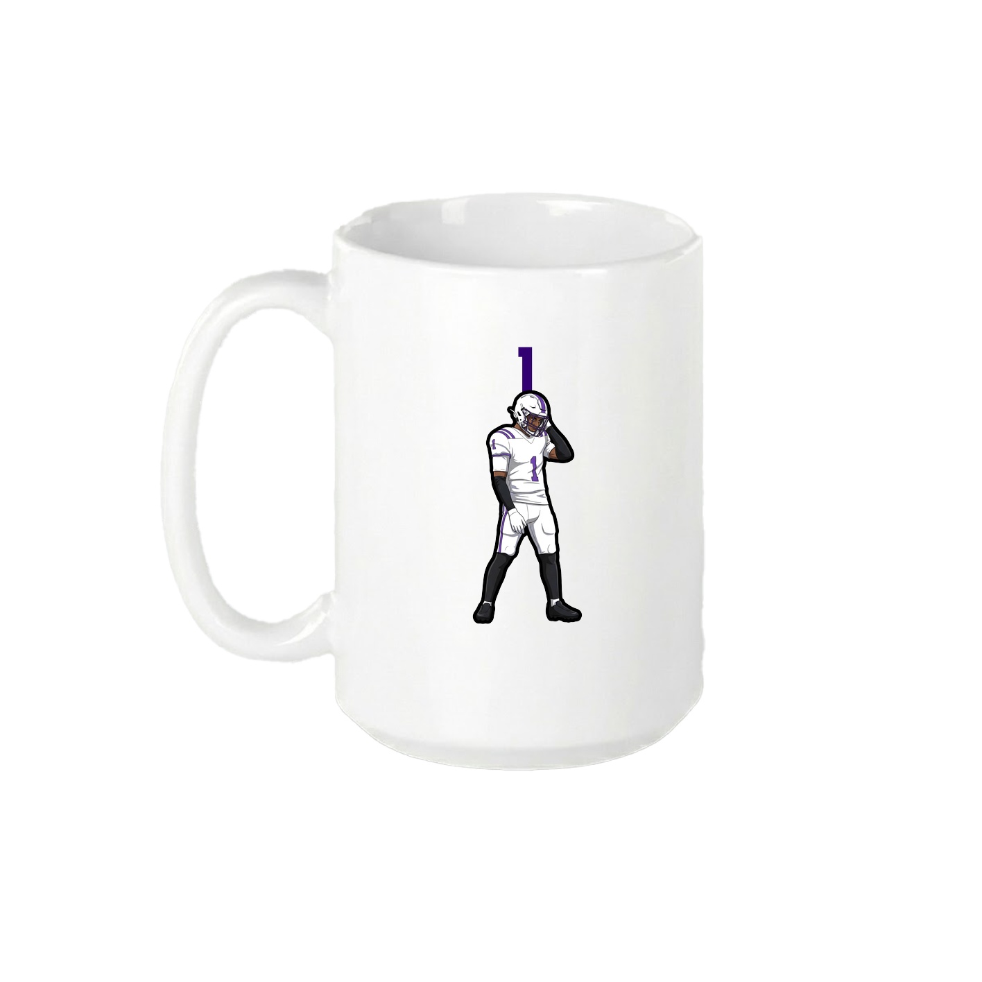15oz Coffee Mug — Number Top in White