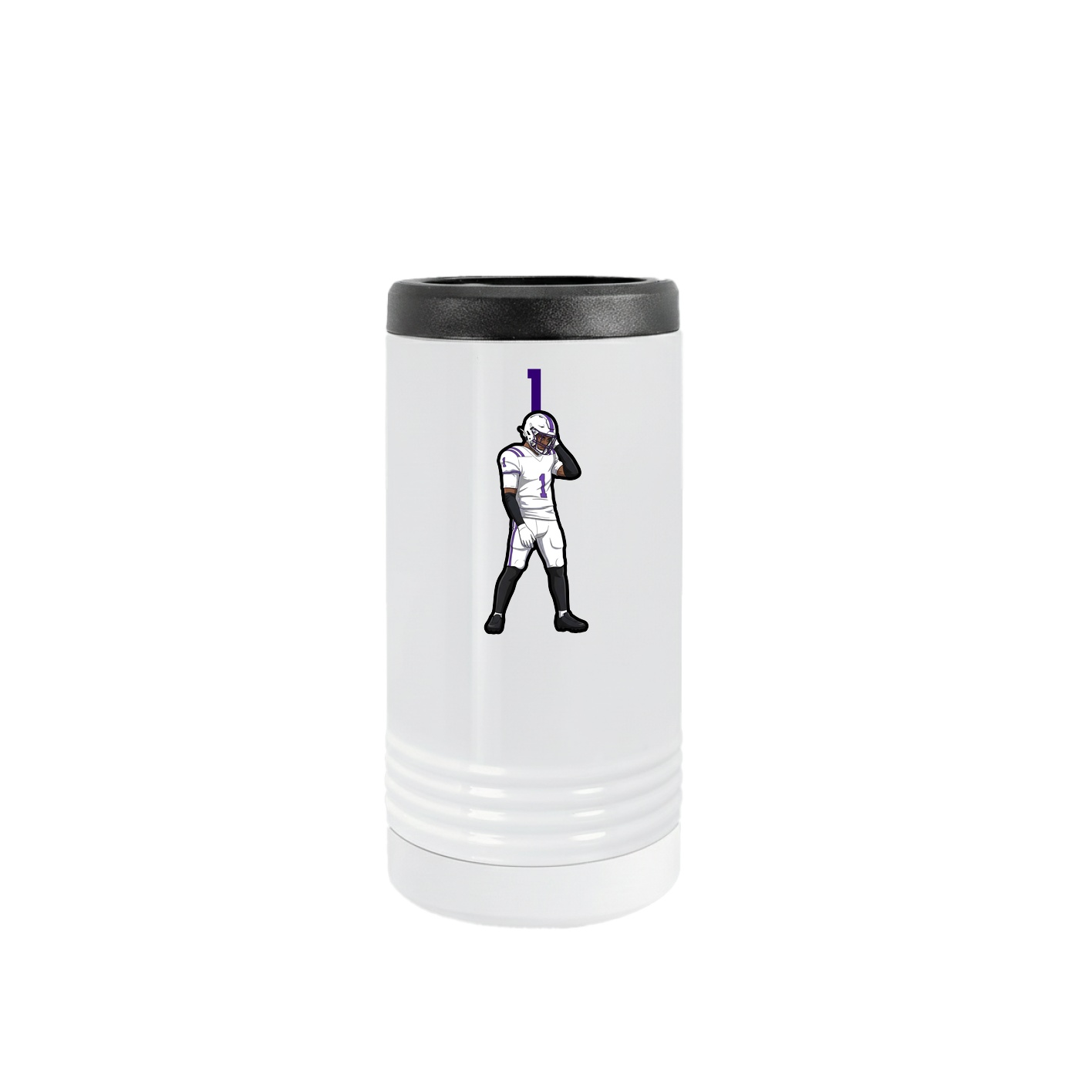 Slim Beverage Holder — Number Top in White