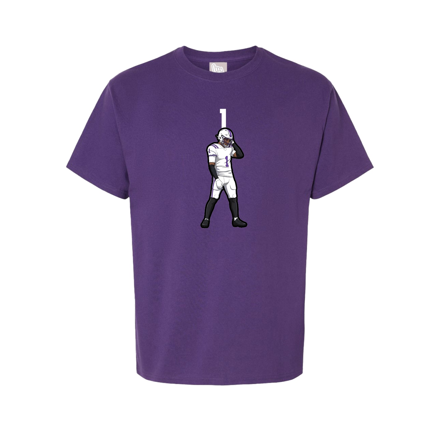 Youth Tee — Number Top in Purple